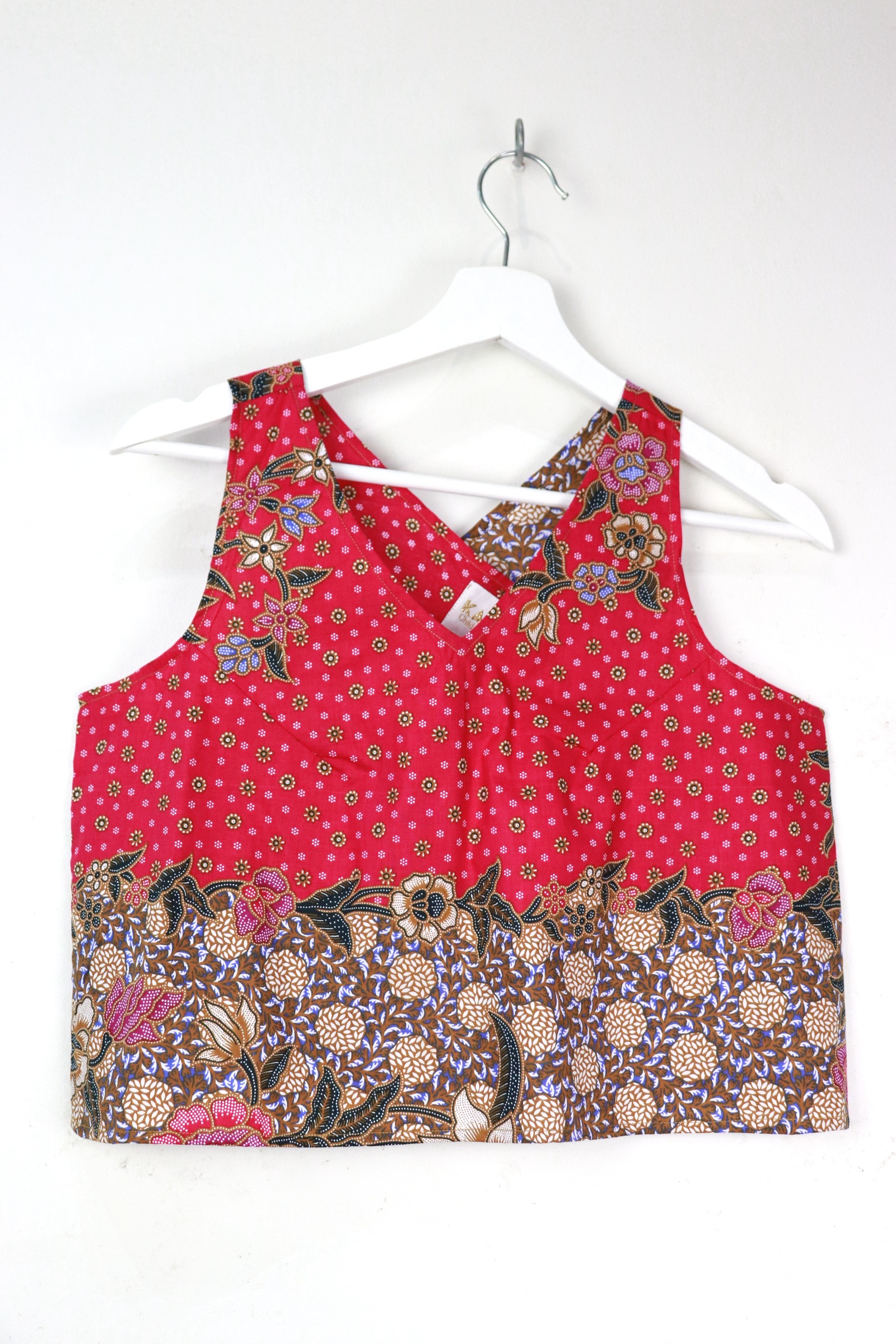 Crossback Batik Top - Strawberry Delight [ M ]