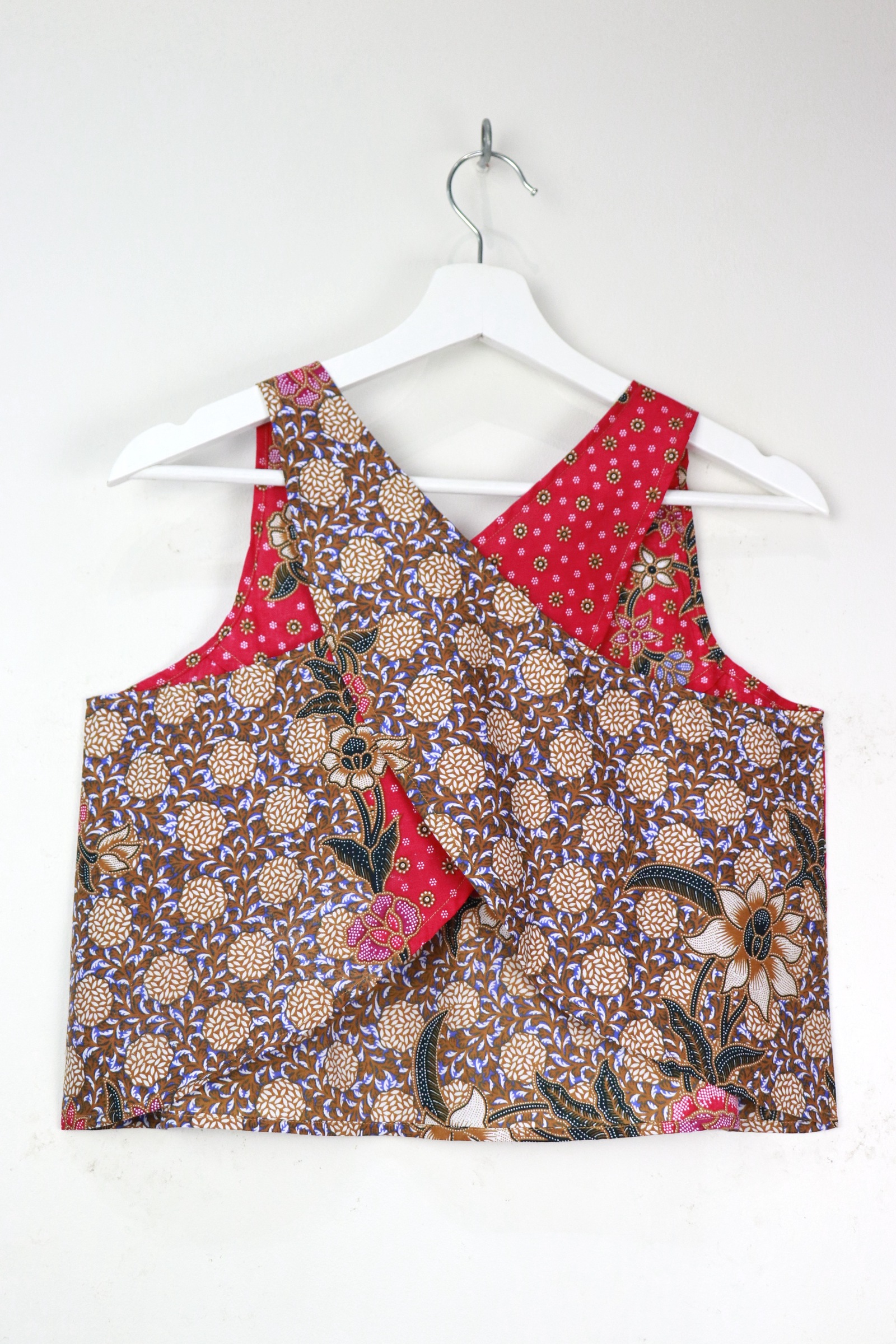 Crossback Batik Top - Strawberry Delight [ M ]