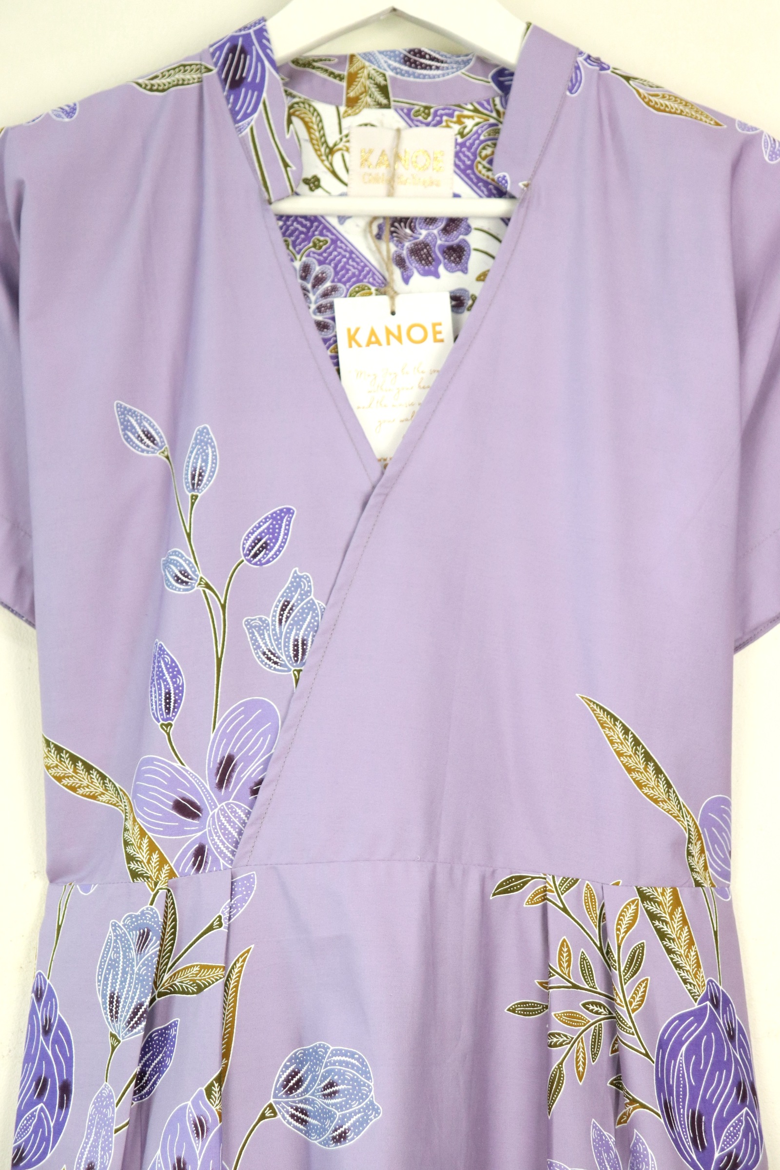 Kimono Wrap Dress w/ Mandarin Collar - Mèng Zǐ