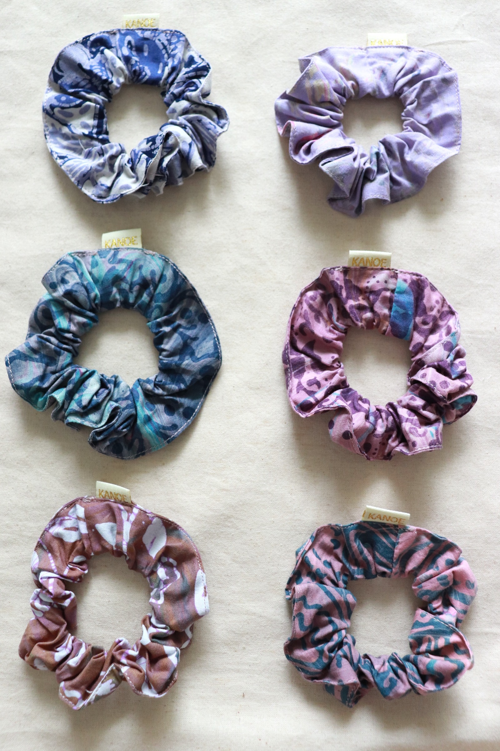 Batik Scrunchies [Set of 6] - Luna  [ Handmade ]