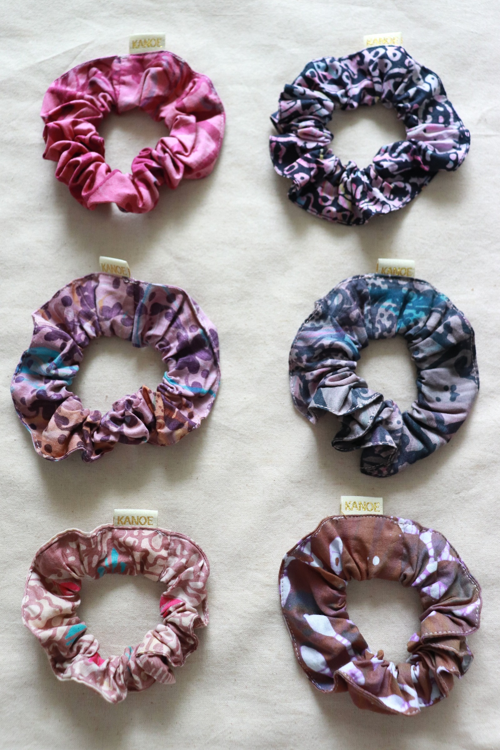  Batik Scrunchies [Set of 6] - Aurora [ Handmade ]