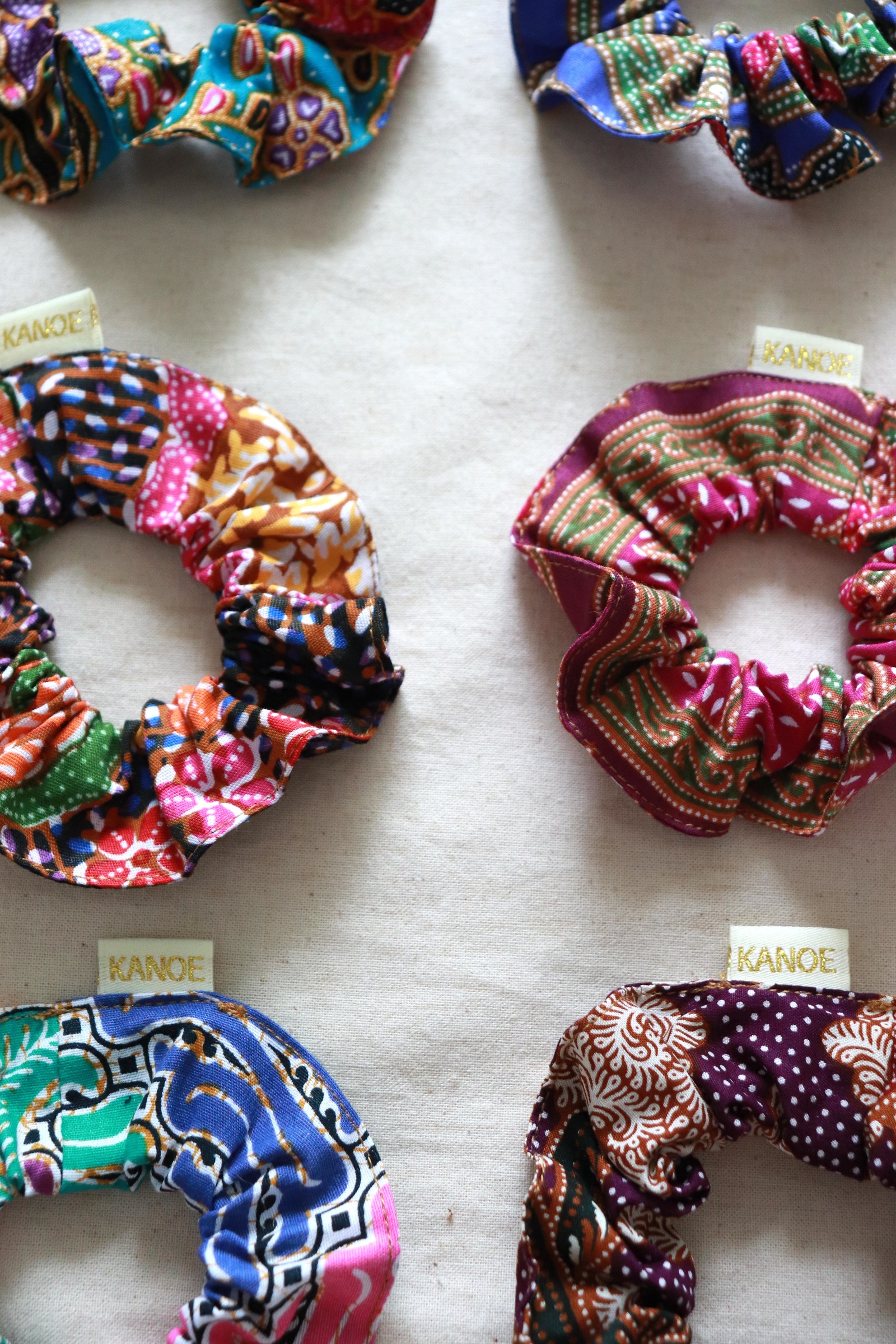 Batik Scrunchies [Set of 6] -  Nancy