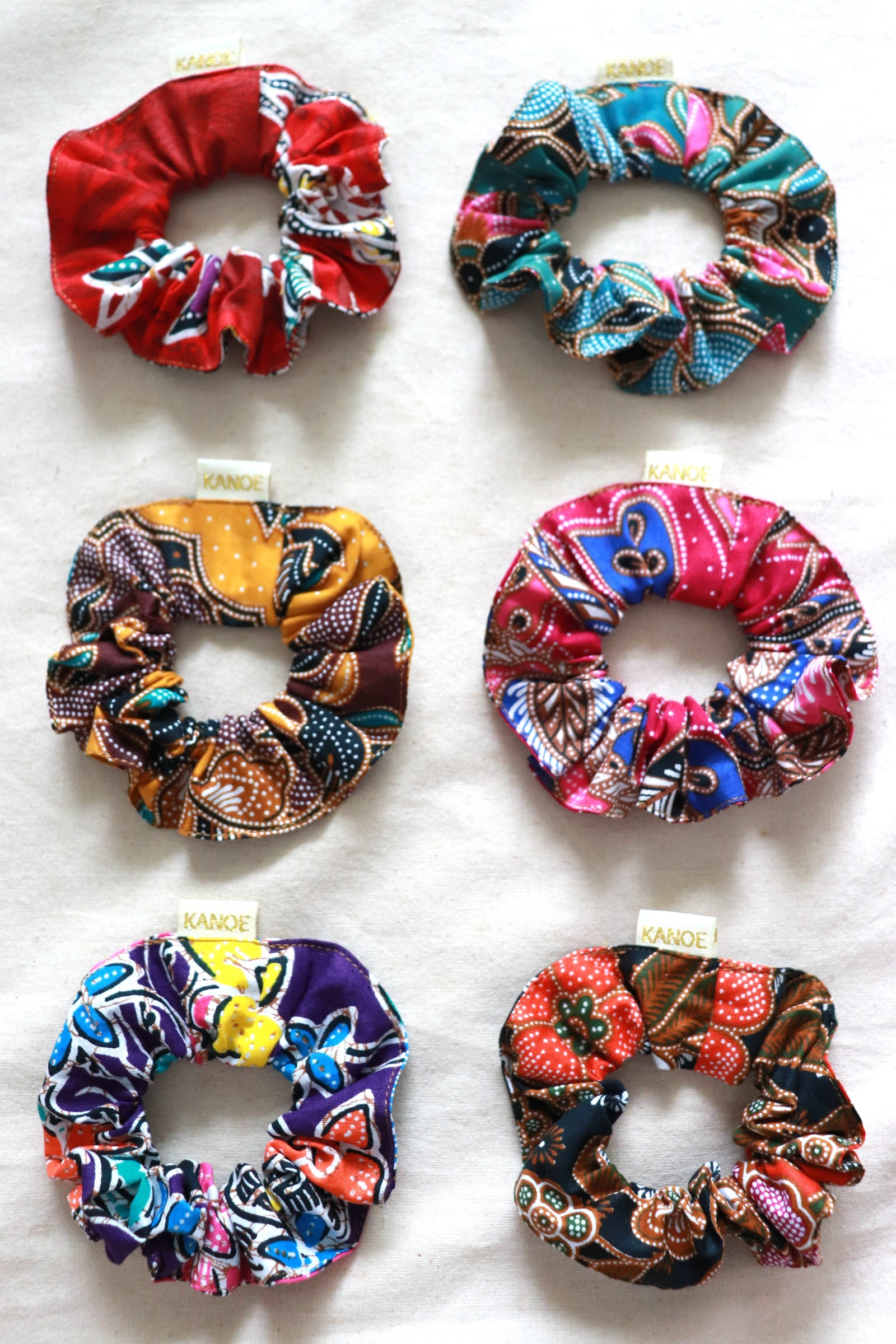  Batik Scrunchies [Set of 6] - Azura