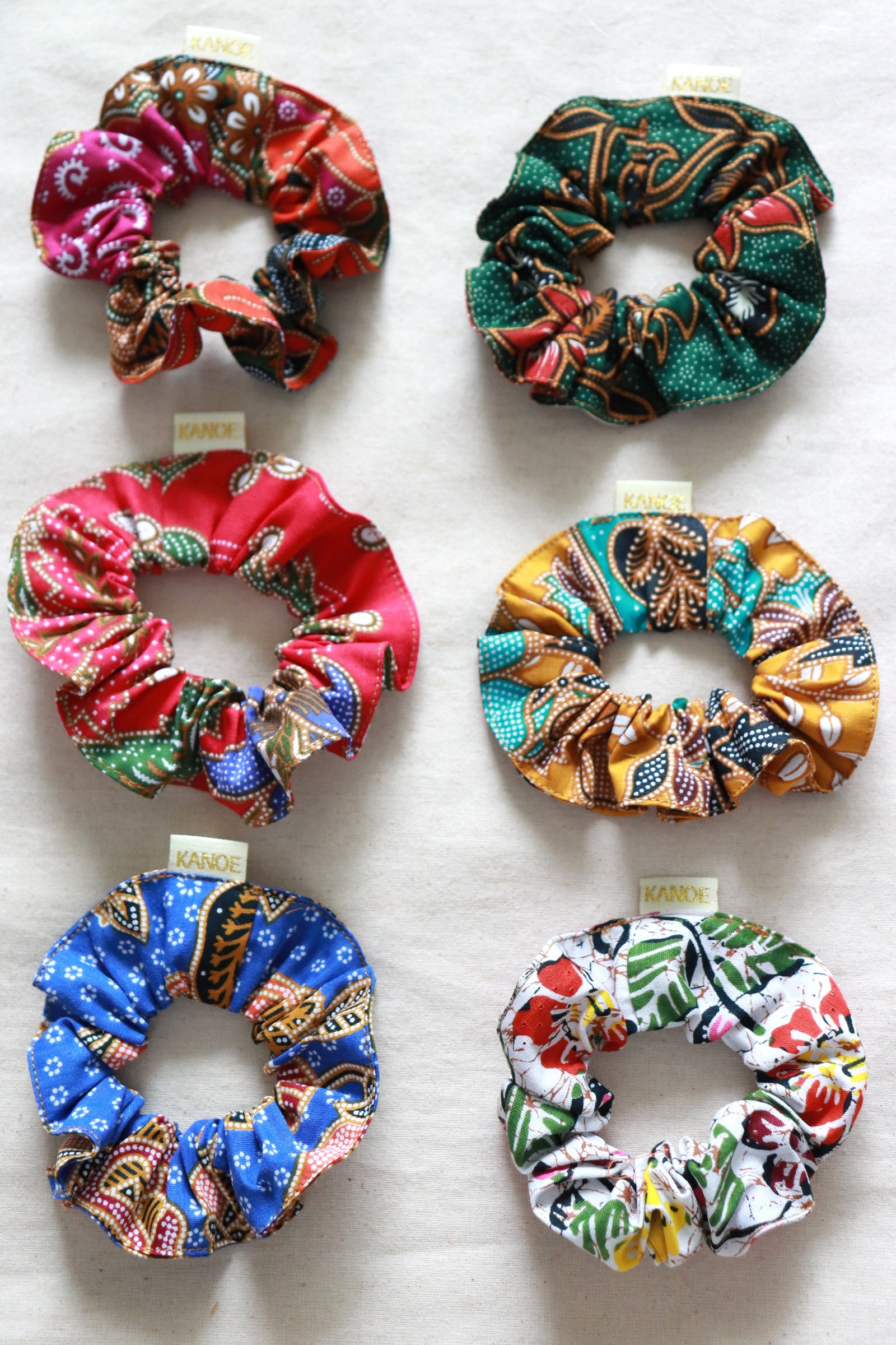  Batik Scrunchies [Set of 6] - Leah