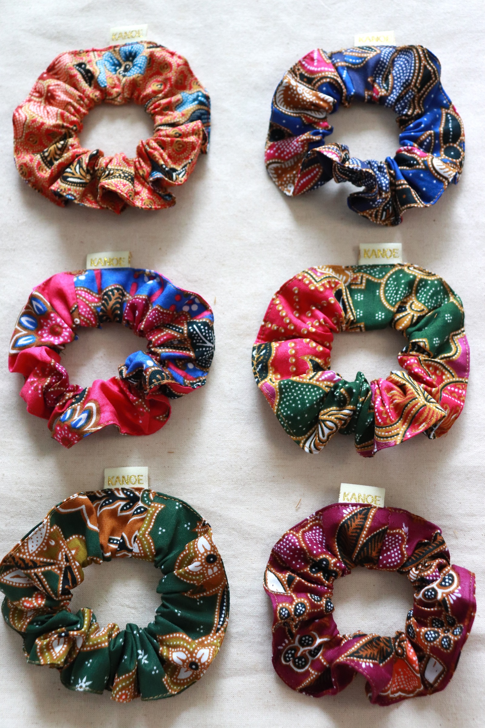  Batik Scrunchies [Set of 6] - Bella