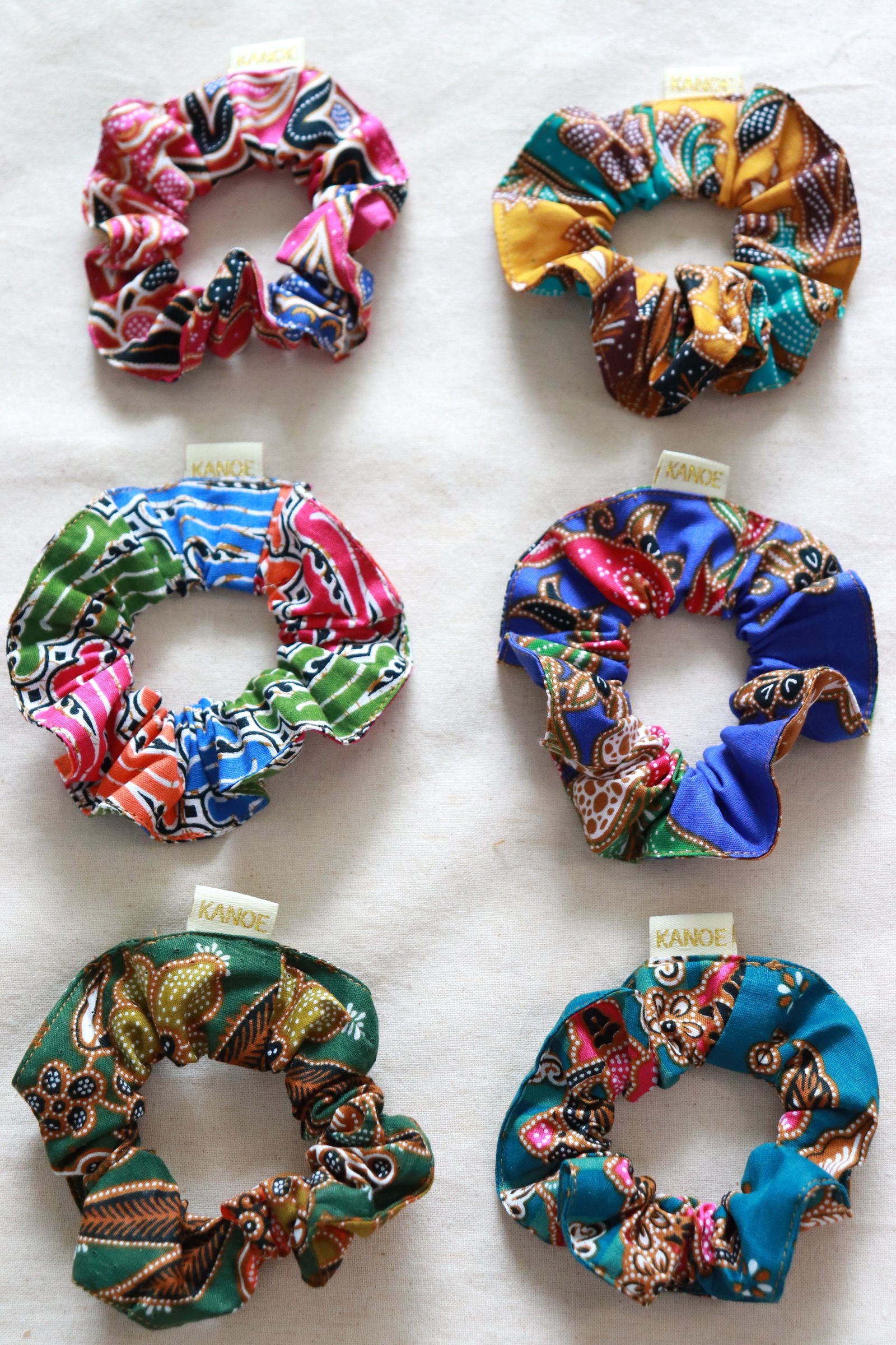  Batik Scrunchies [Set of 6] - Sienna