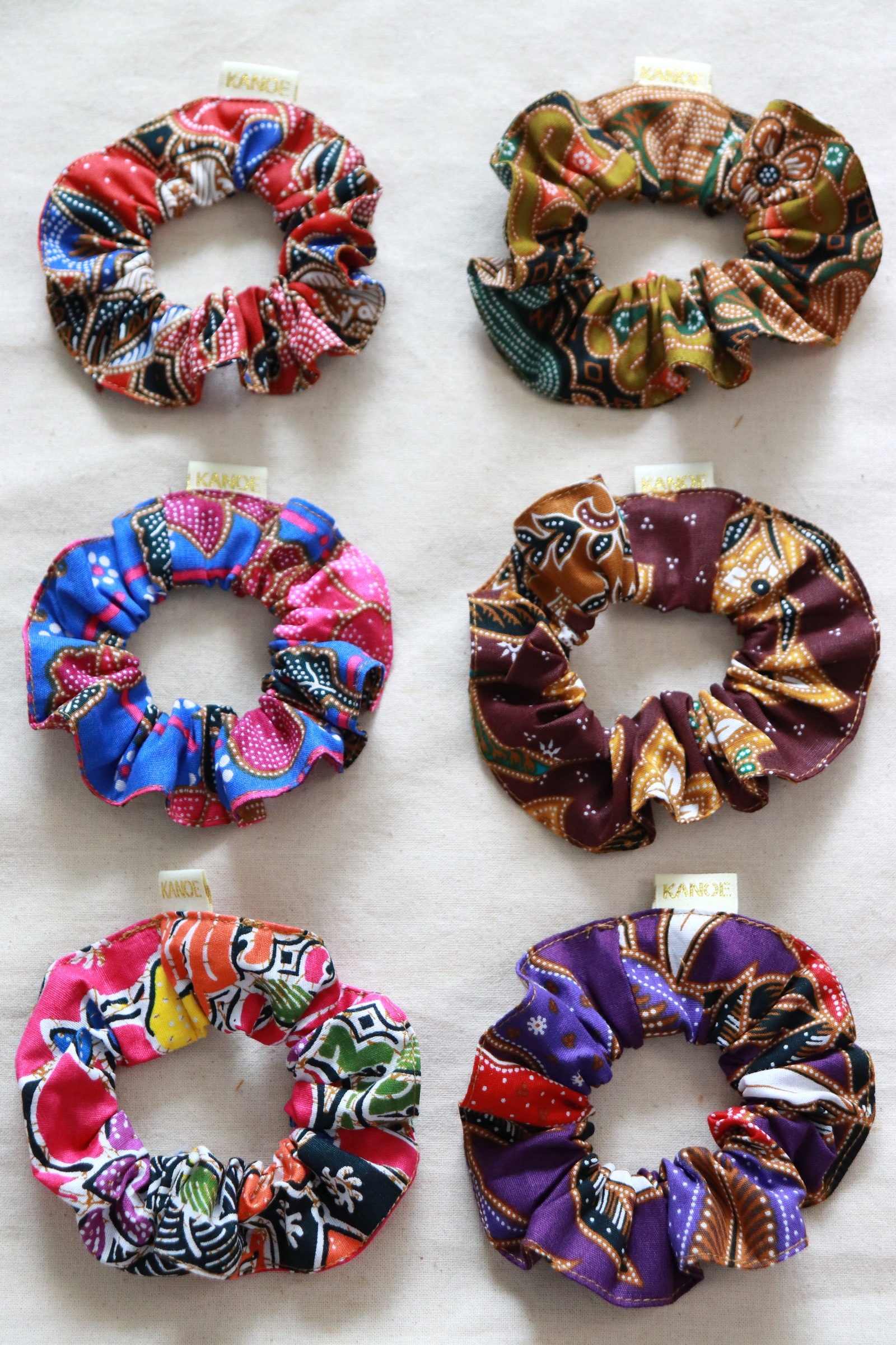  Batik Scrunchies [Set of 6] - Emma