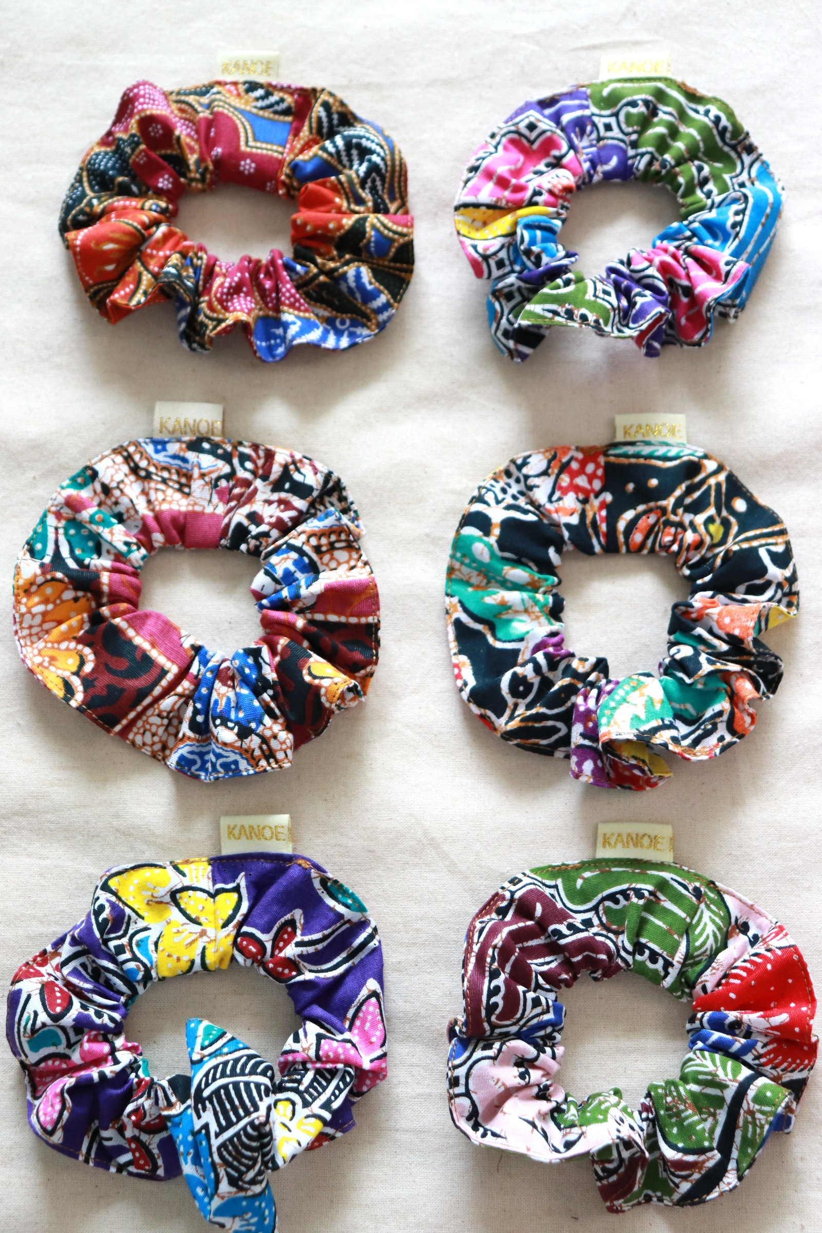  Batik Scrunchies [Set of 6] - Lacey