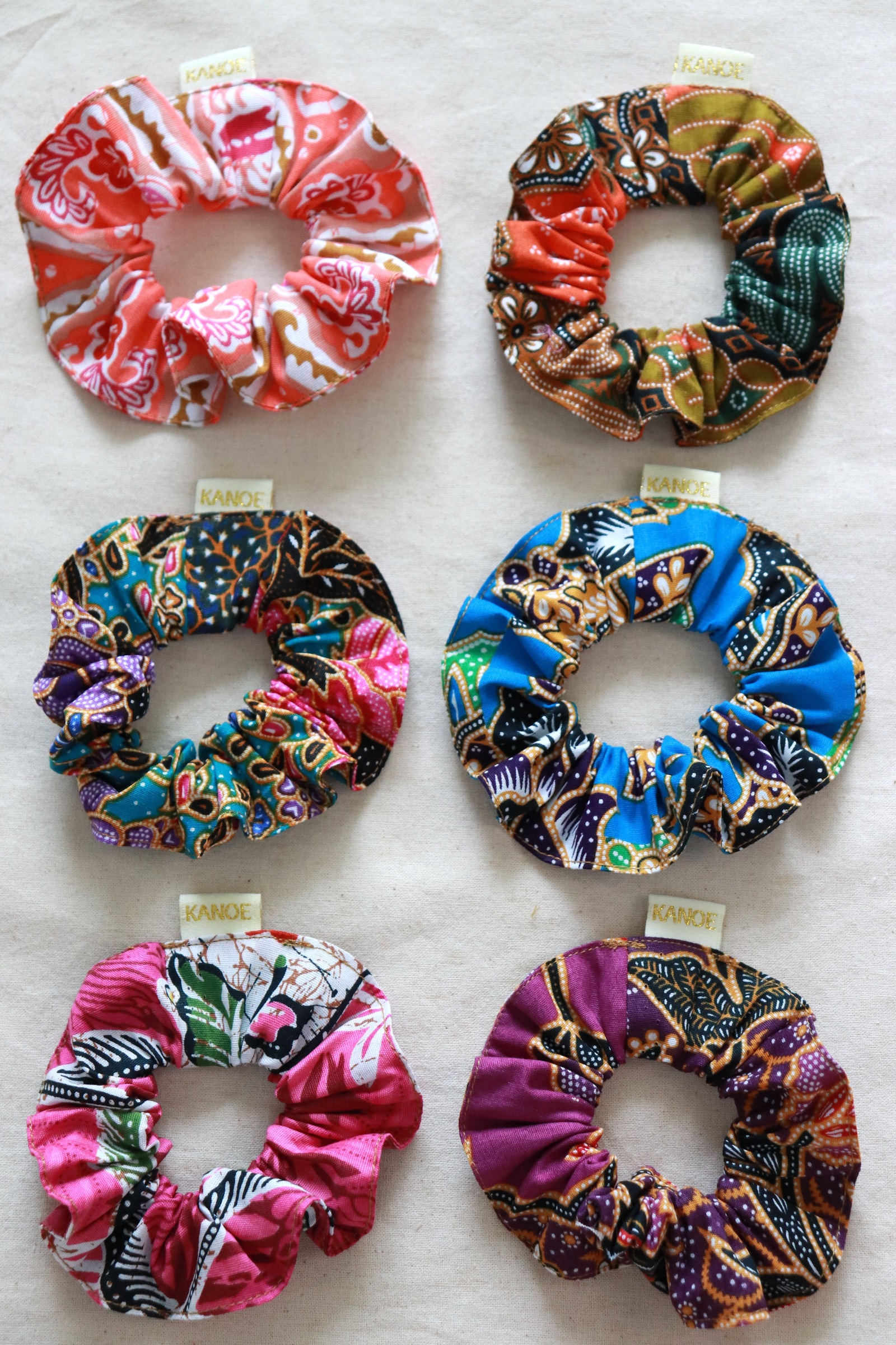  Batik Scrunchies [Set of 6] - Katie