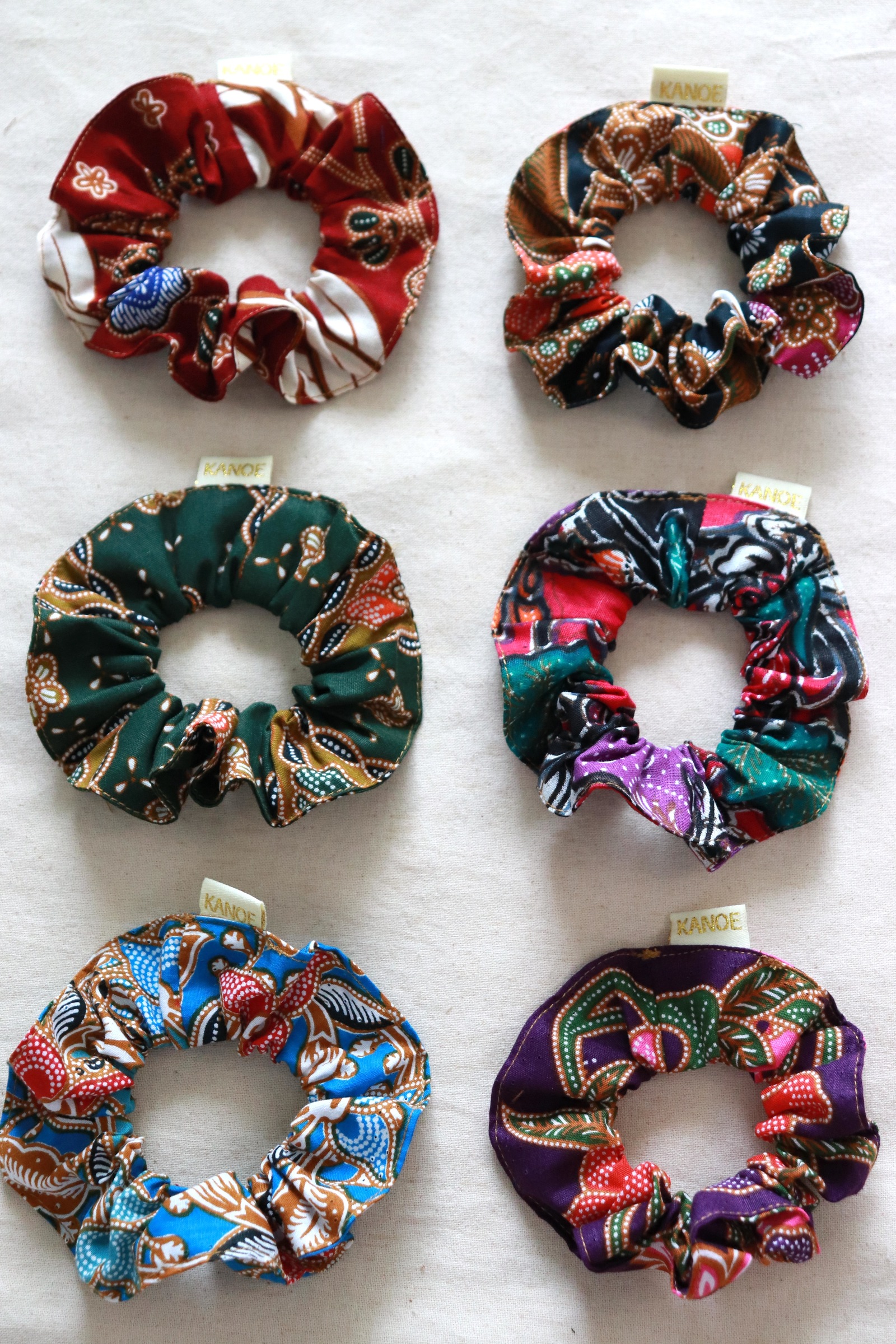  Batik Scrunchies [Set of 6] - Everlyn