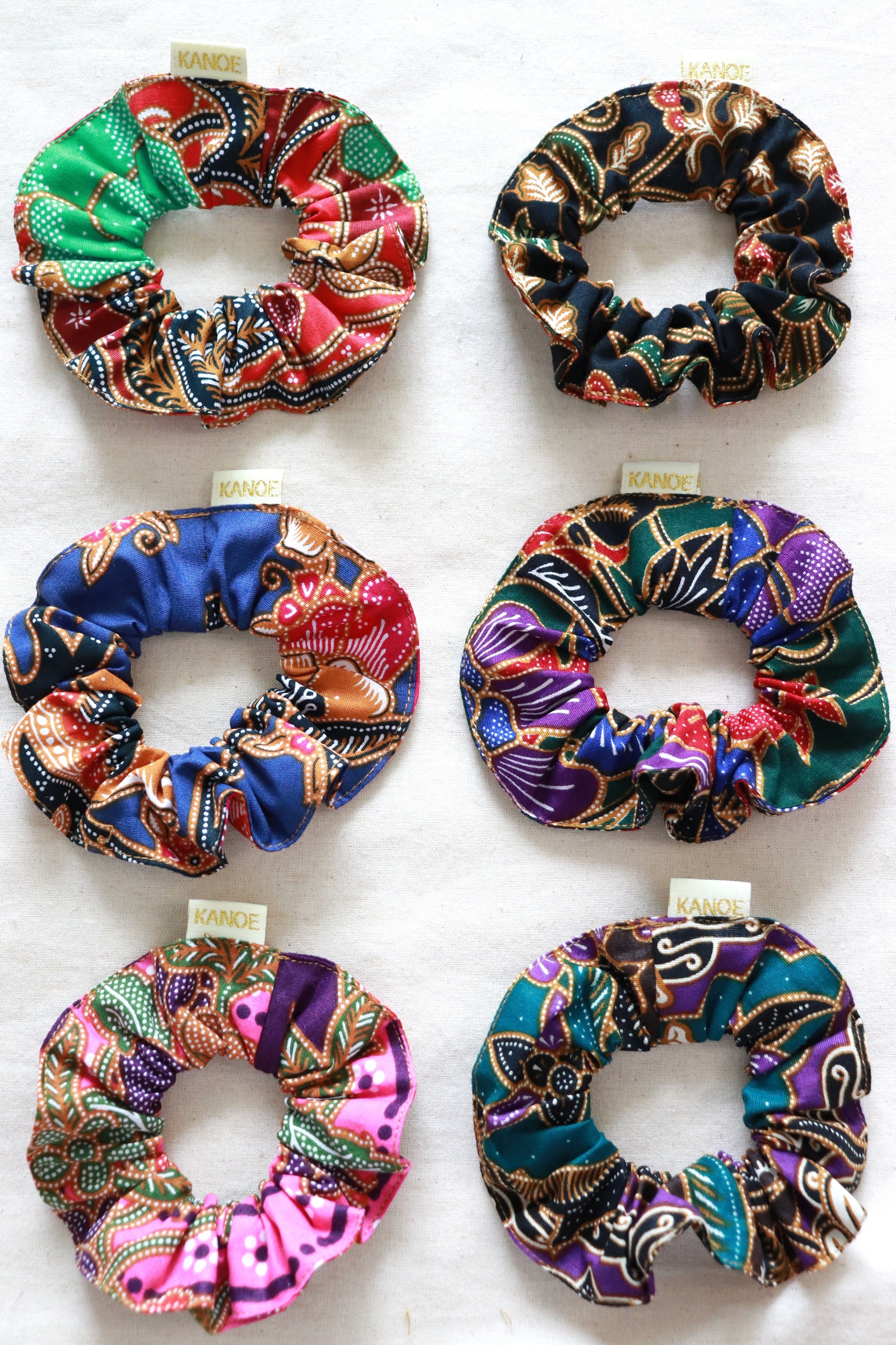  Batik Scrunchies [Set of 6] - Clara