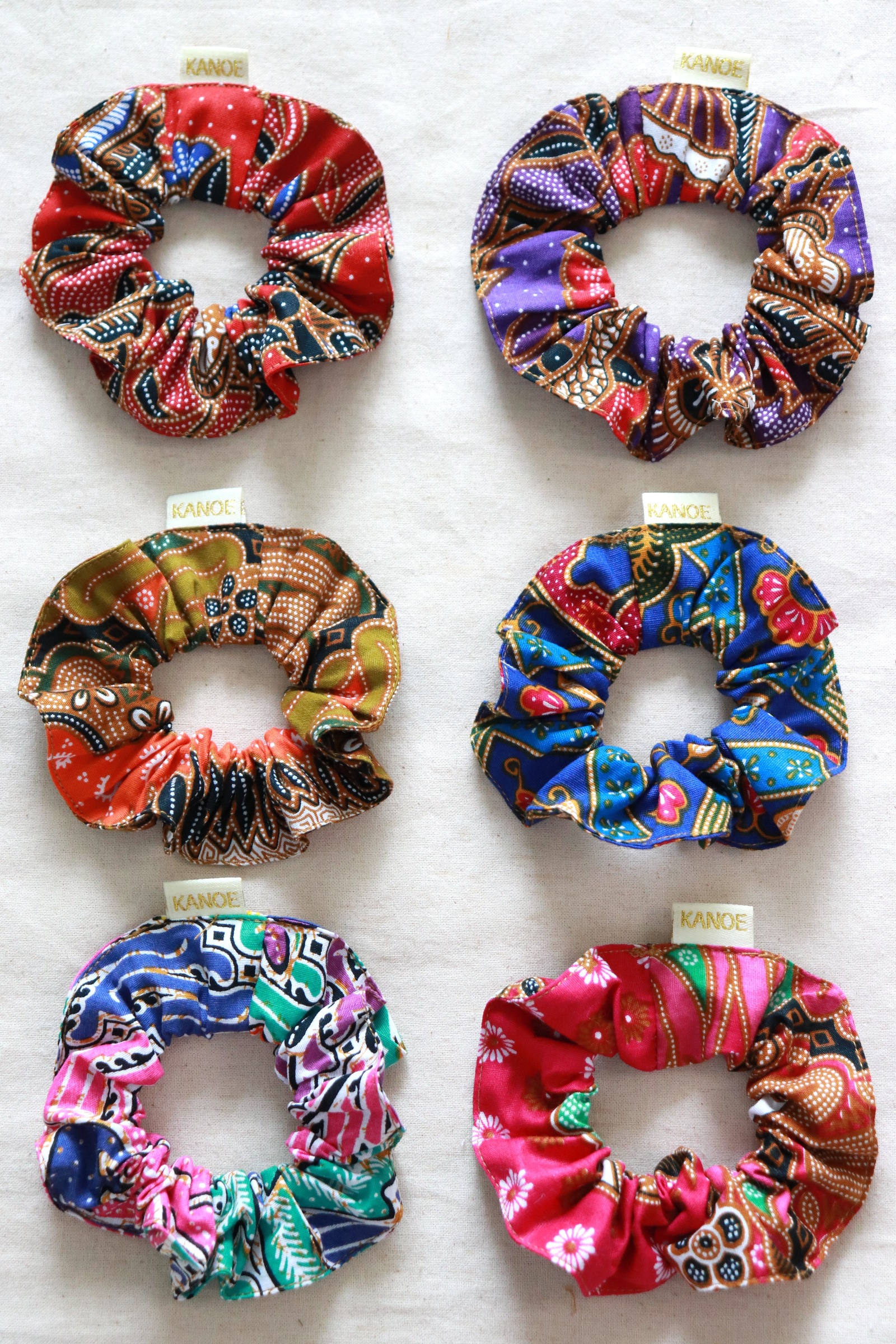  Batik Scrunchies [Set of 6] - Hallie