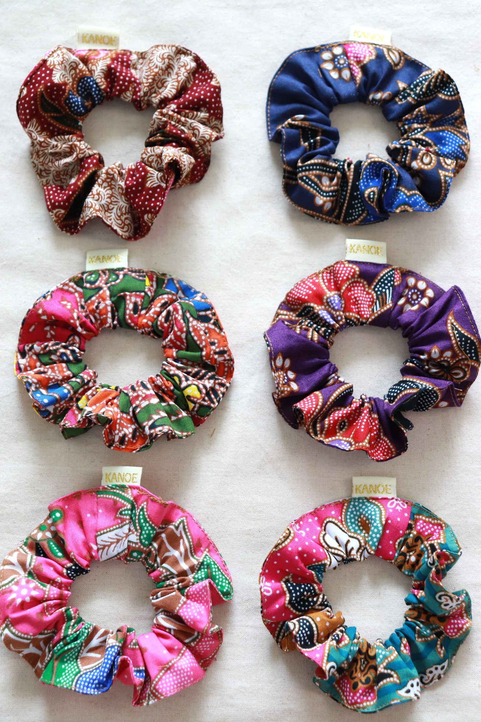  Batik Scrunchies [Set of 6] - Eva