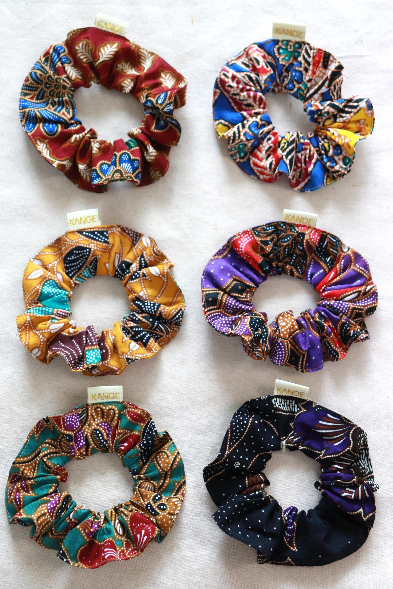  Batik Scrunchies [Set of 6] - Natasha
