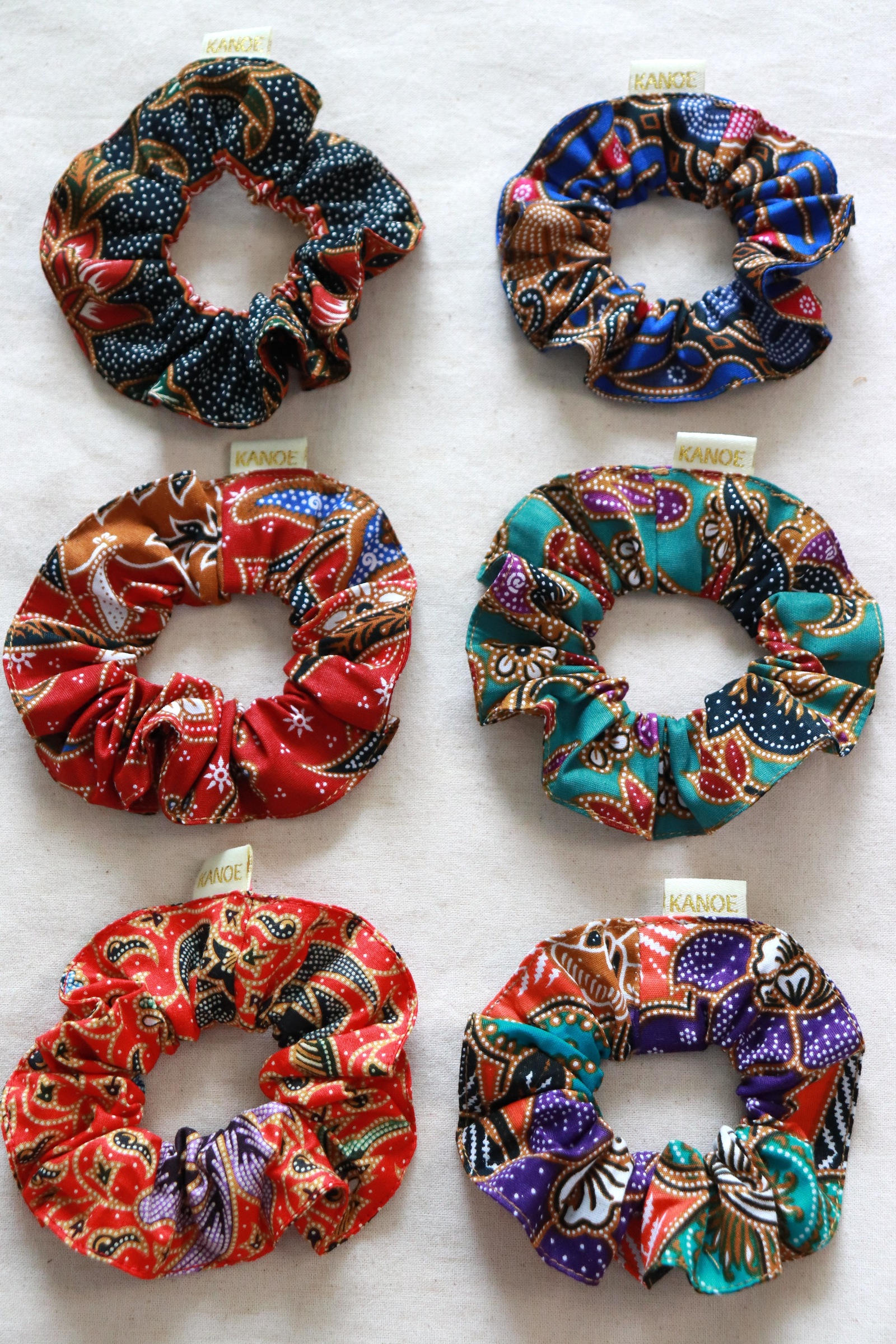 Batik Scrunchies [Set of 6] - Thea