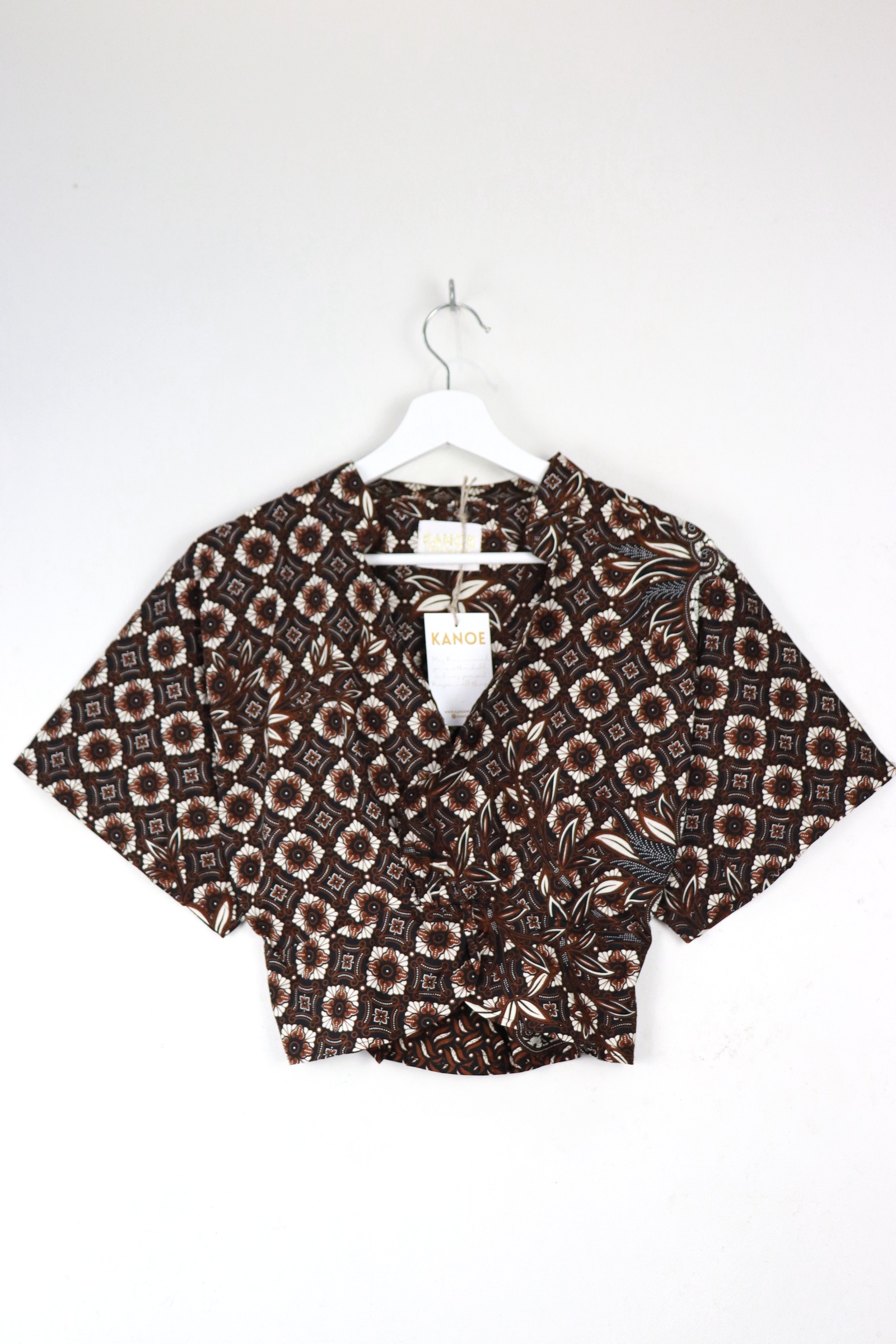 Twisted Front Mandarin Top - Bianca