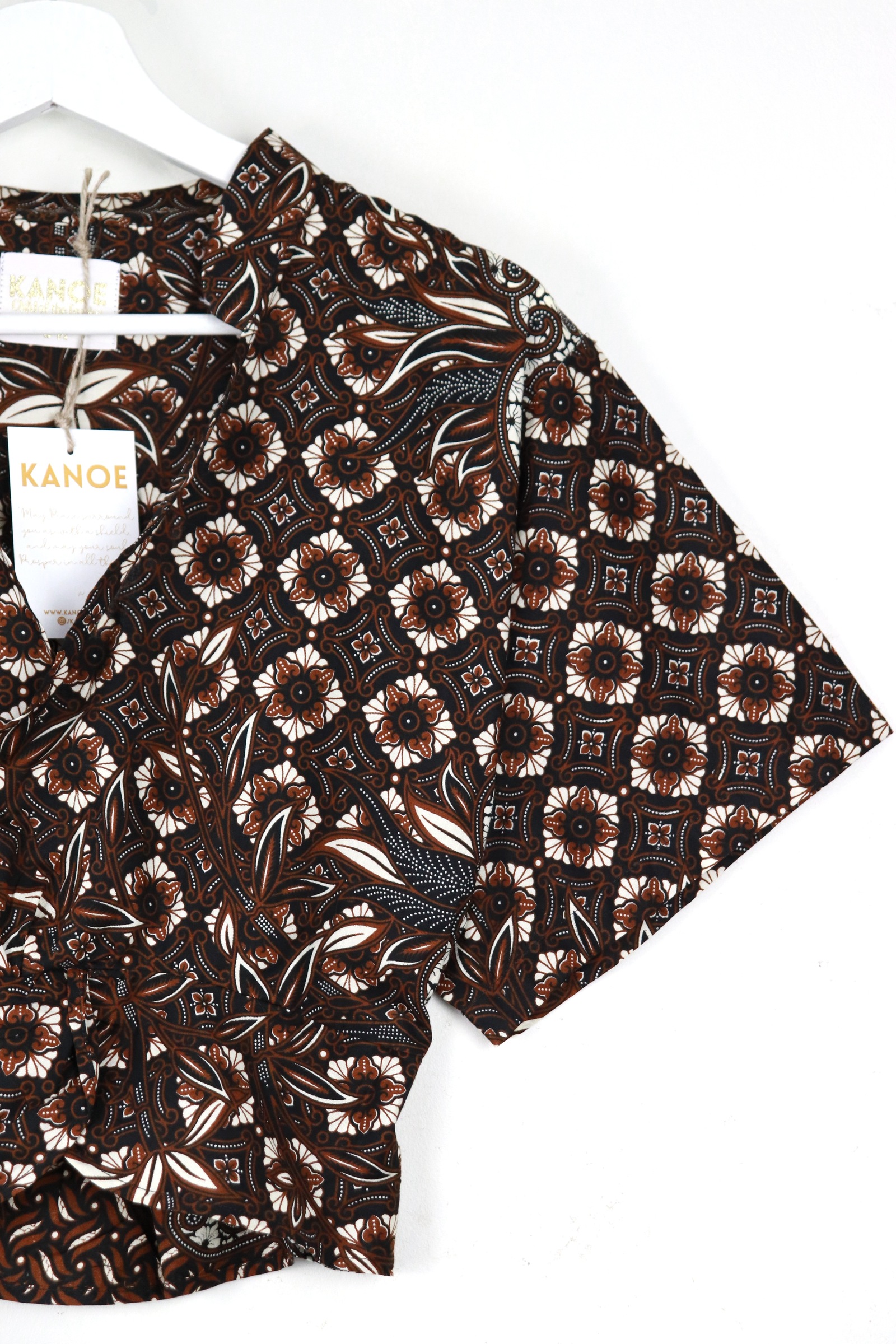 Twisted Front Mandarin Top - Bianca