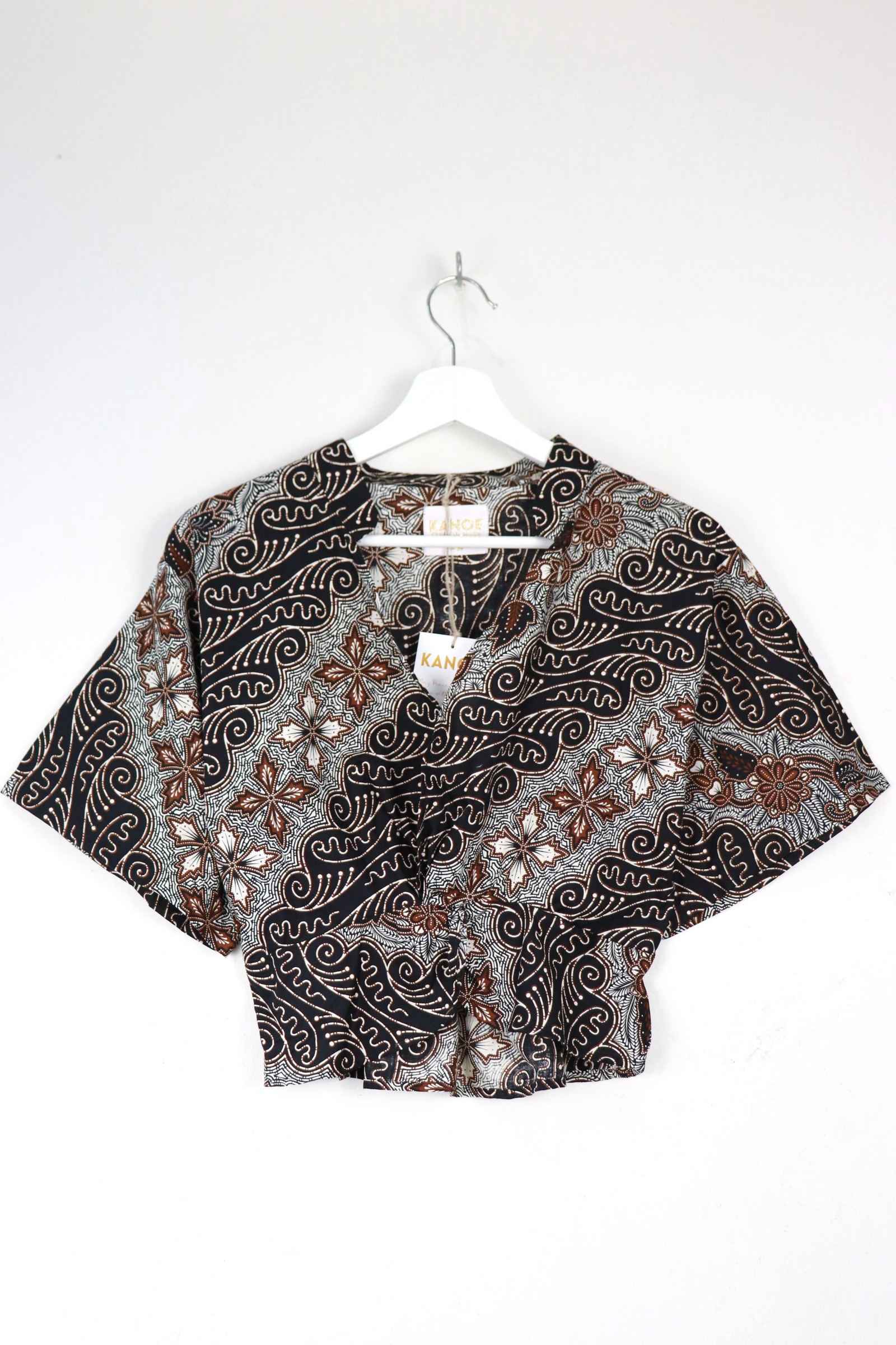 Twisted Front Mandarin Top - Ashlyn