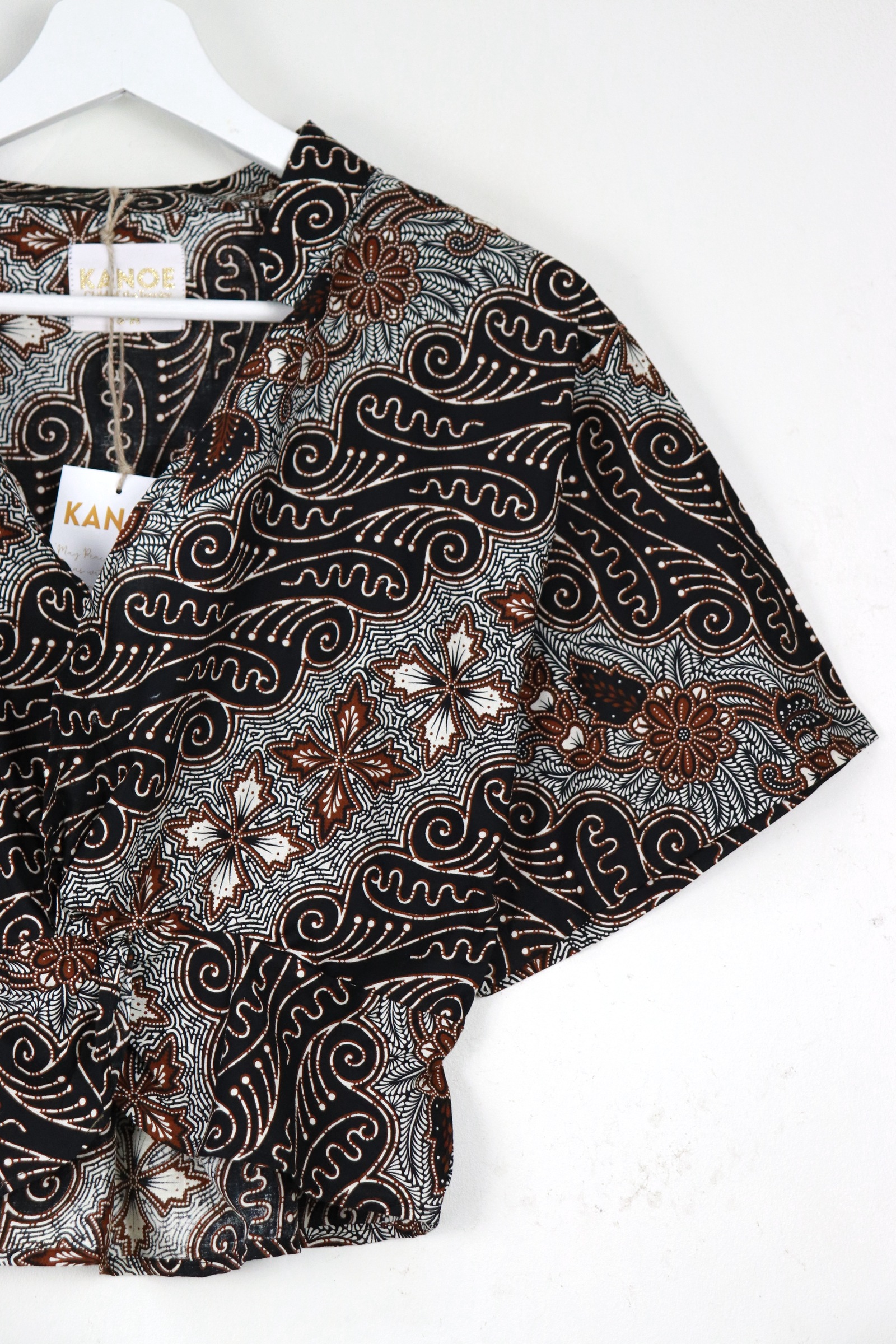 Twisted Front Mandarin Top - Ashlyn