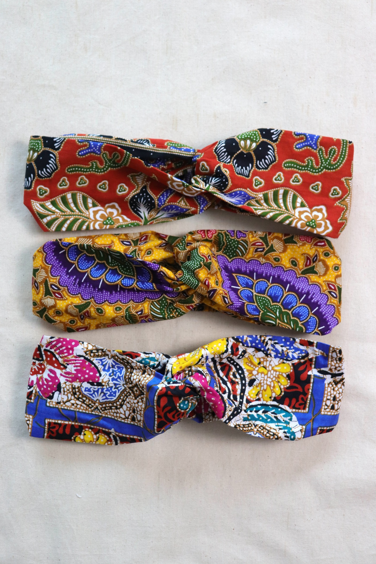 Crossover Batik Headbands [Set of 3] - Arabella