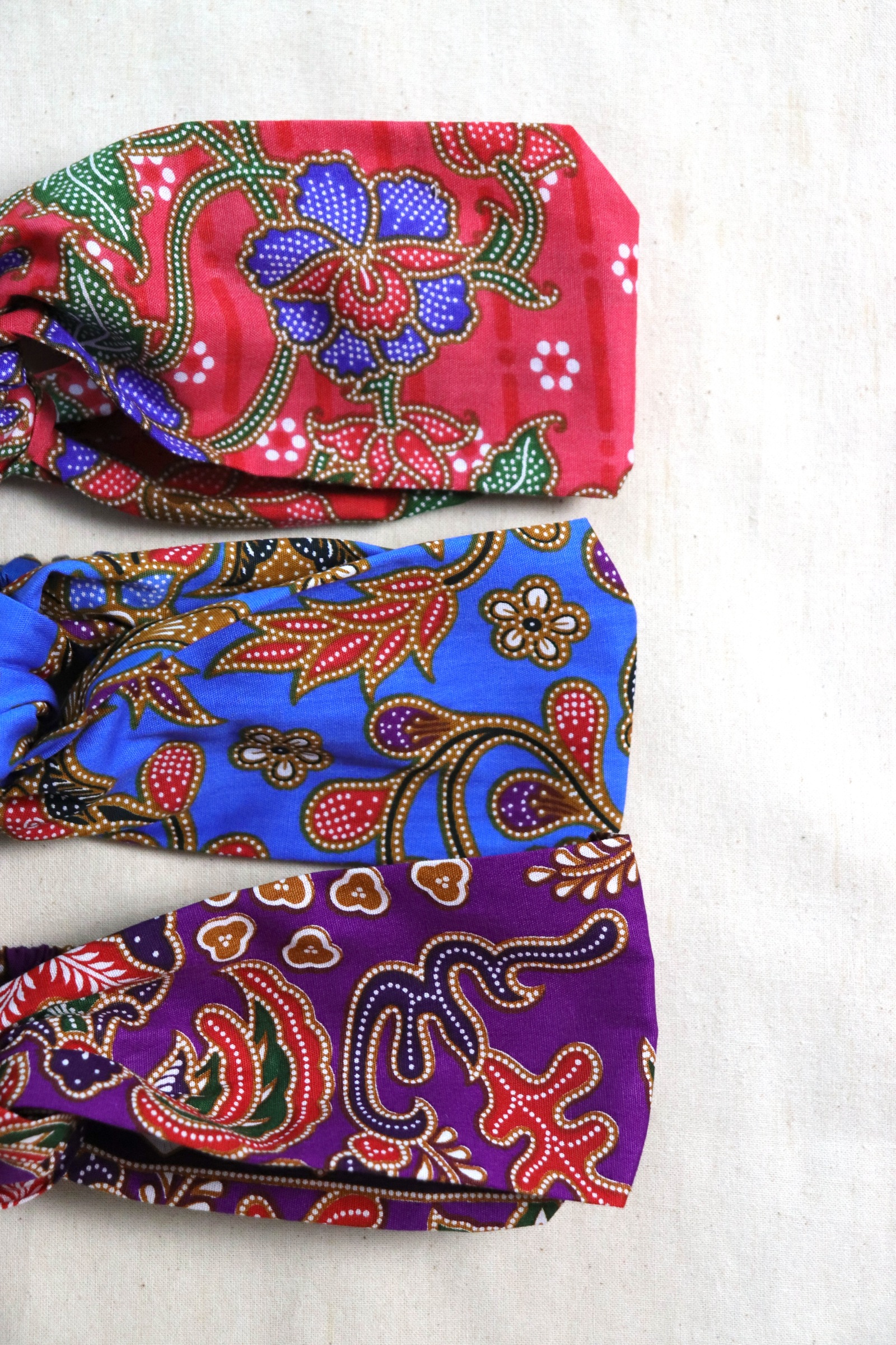 Crossover Batik Headbands [Set of 3] -  Elysia