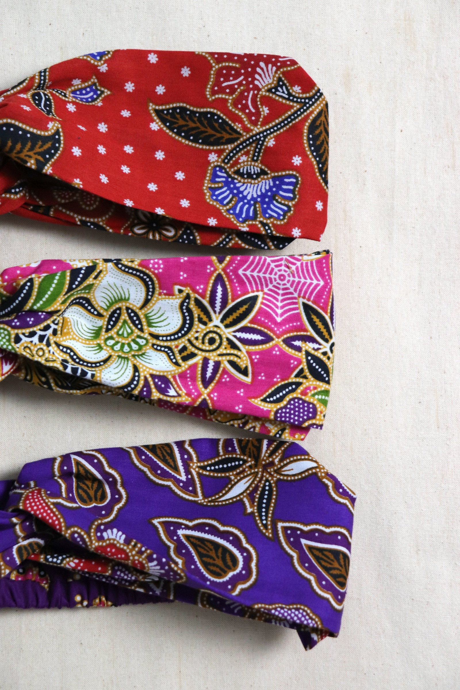 Crossover Batik Headbands [Set of 3] - Selene
