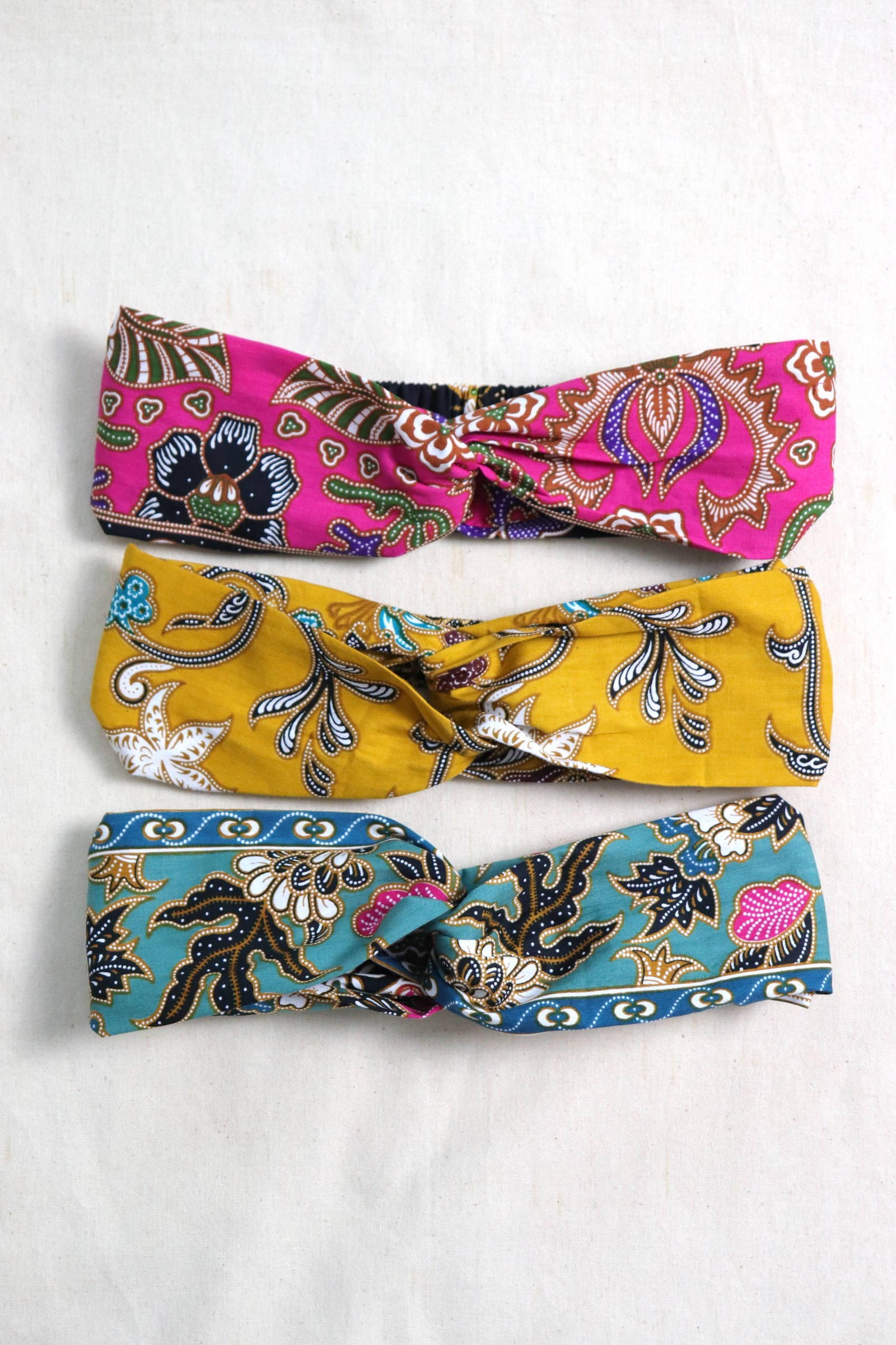 Crossover Batik Headbands [Set of 3] -  Lexi