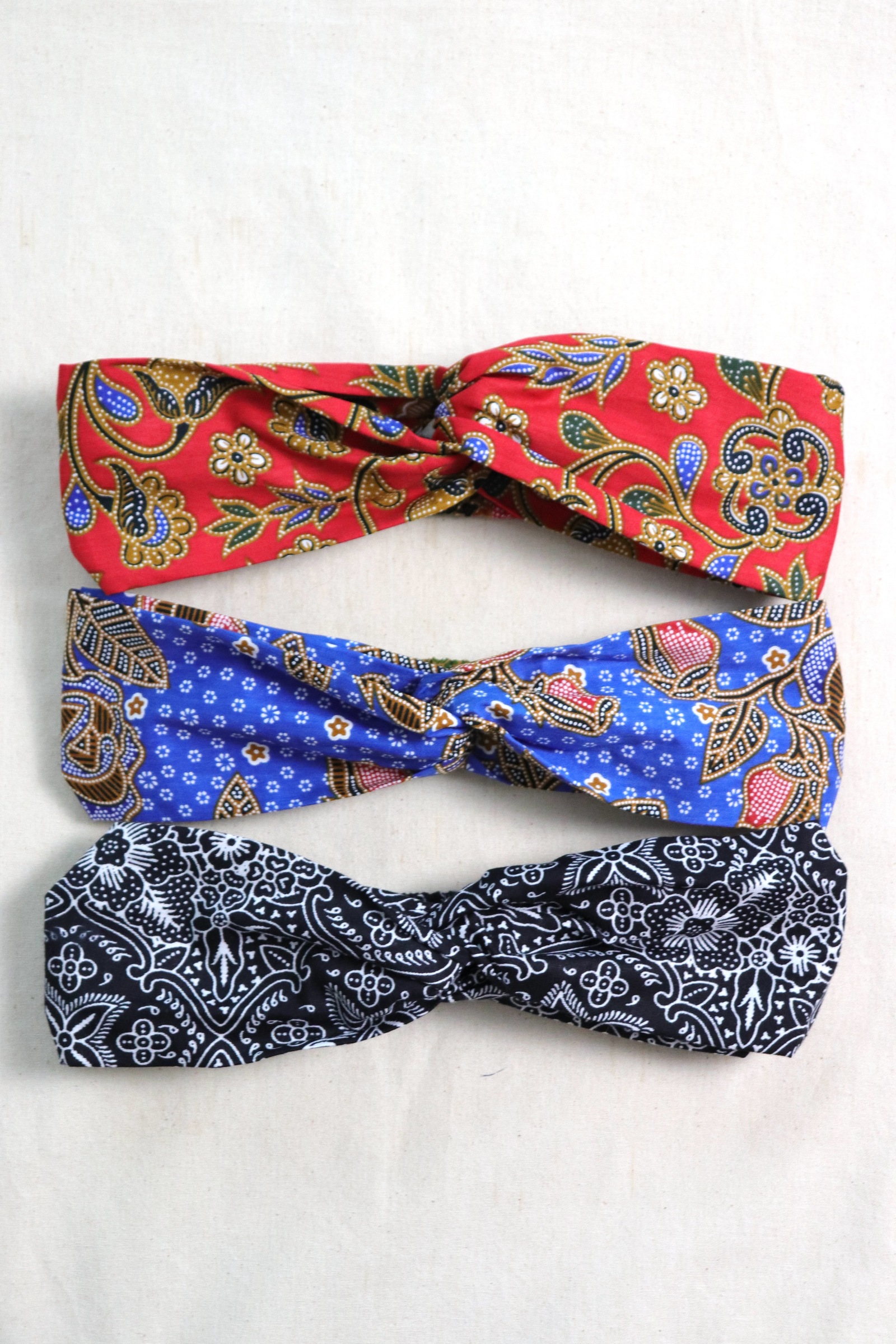 Crossover Batik Headbands [Set of 3] - Lyra
