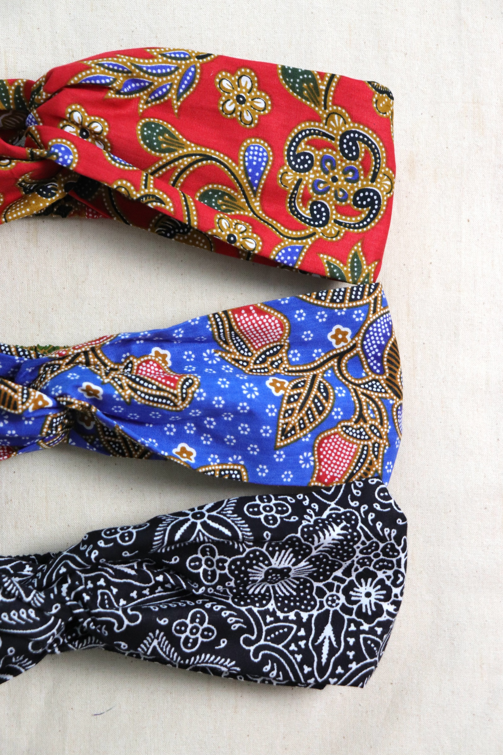 Crossover Batik Headbands [Set of 3] - Lyra