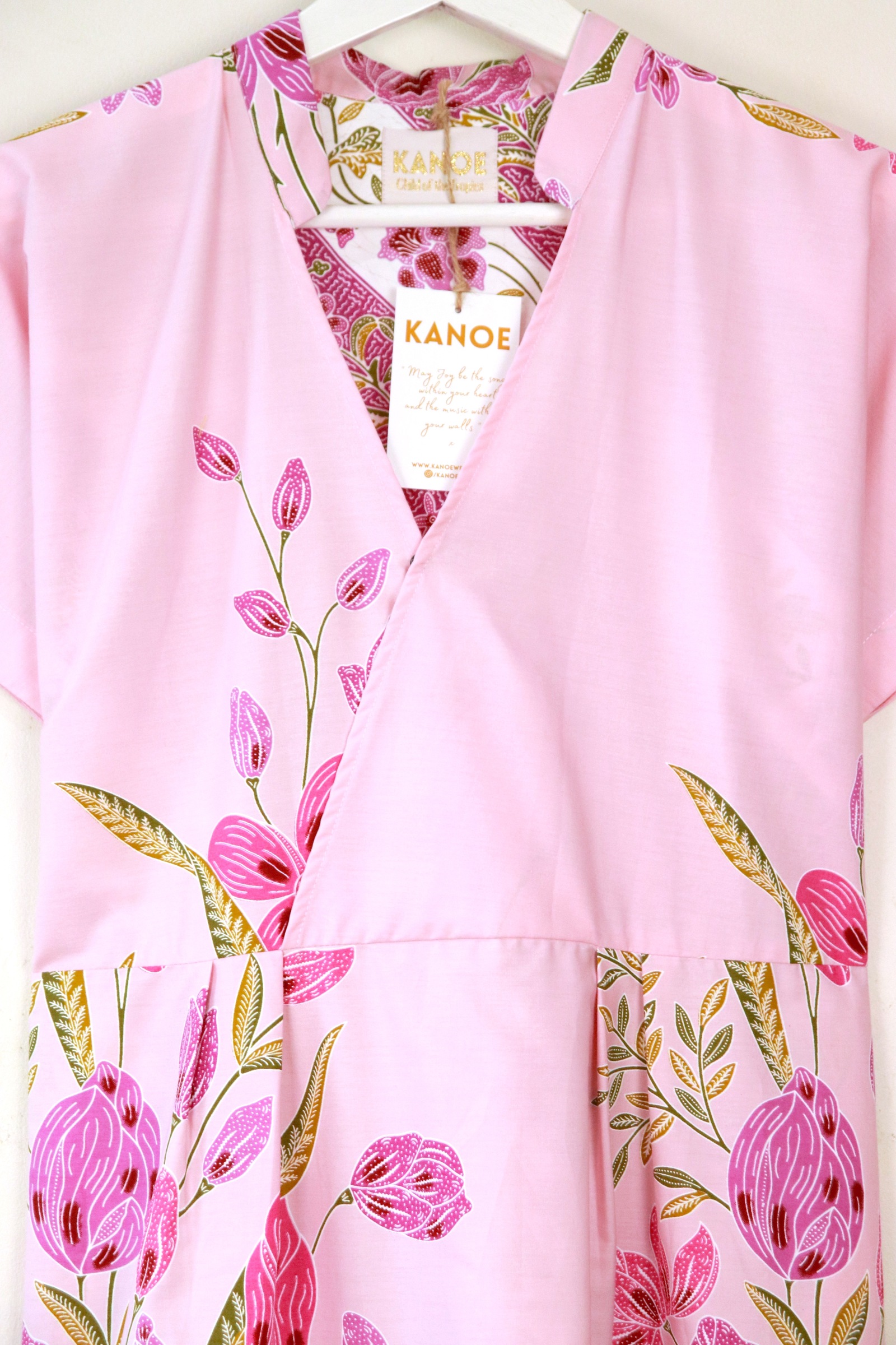  Kimono Wrap Dress w/ Mandarin Collar - Yuè Tíng