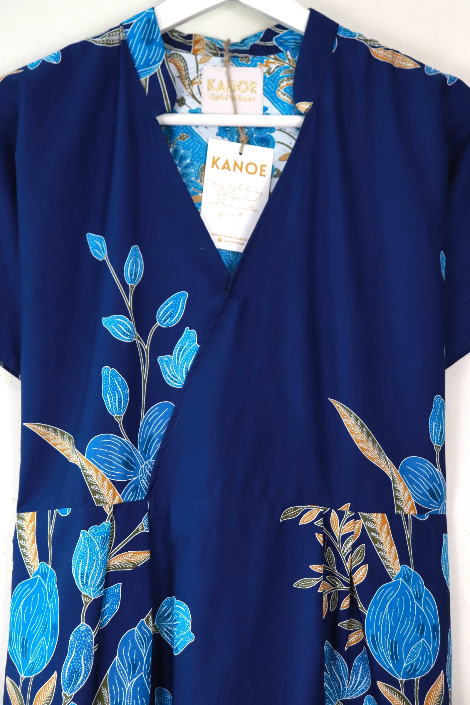 Kimono Wrap Dress w/ Mandarin Collar - Liú Lán