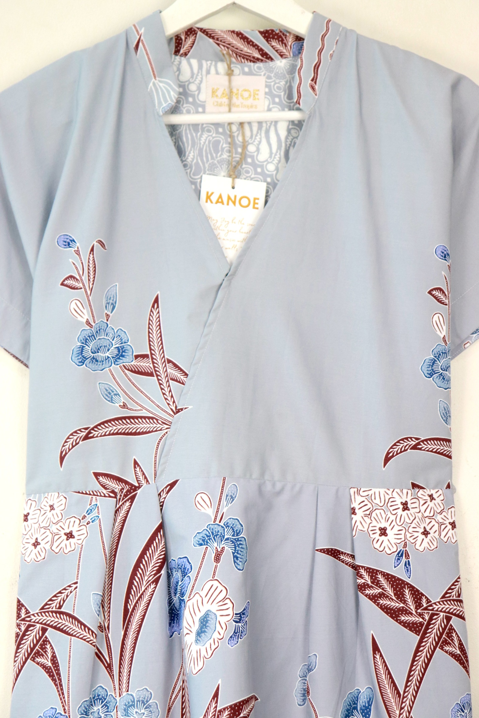 Kimono Wrap Dress w/ Mandarin Collar - Bì Líng