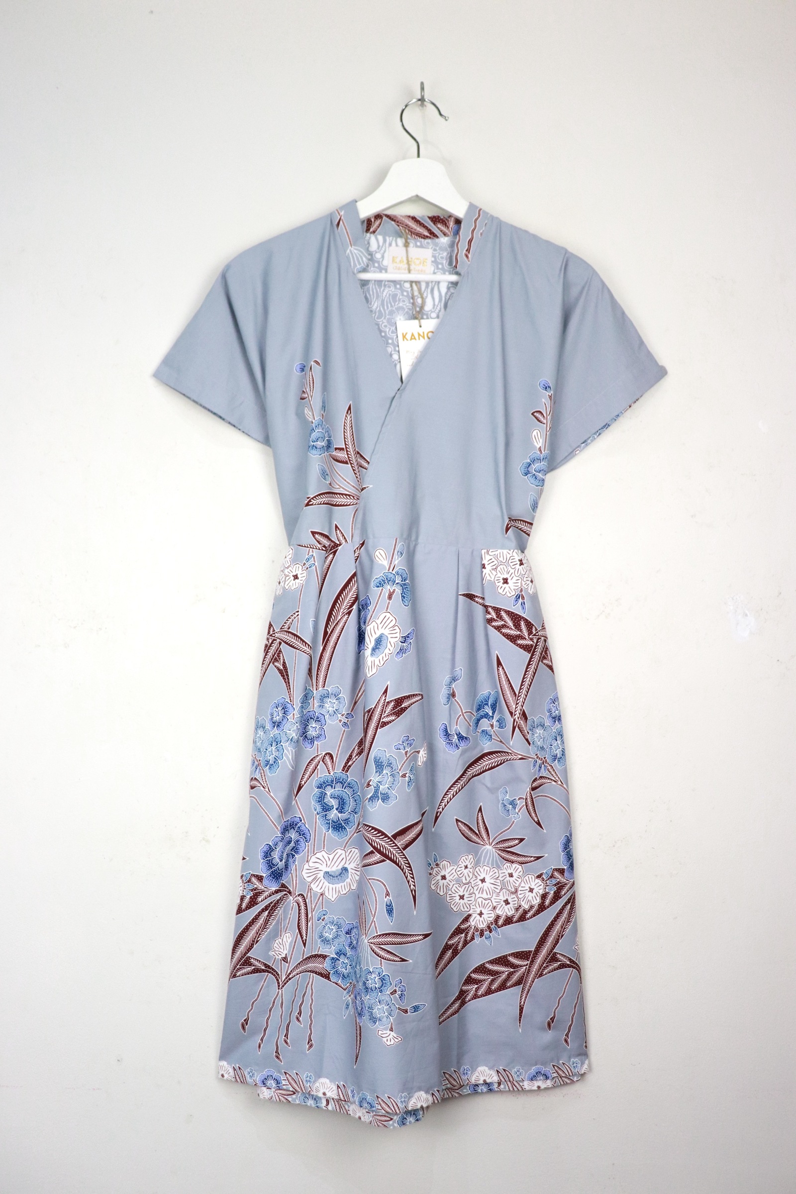 Kimono Wrap Dress w/ Mandarin Collar - Bì Líng