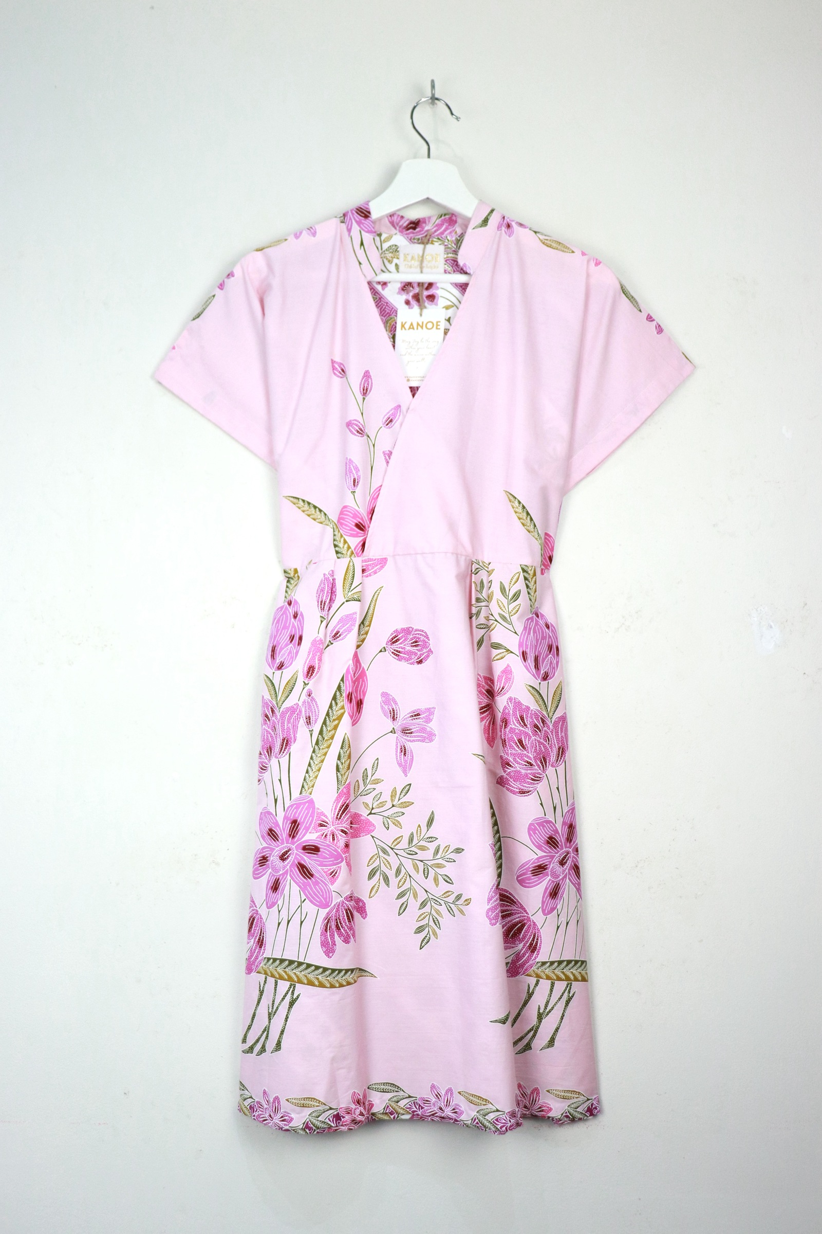 Kimono Wrap Dress w/ Mandarin Collar - Yuè Tíng