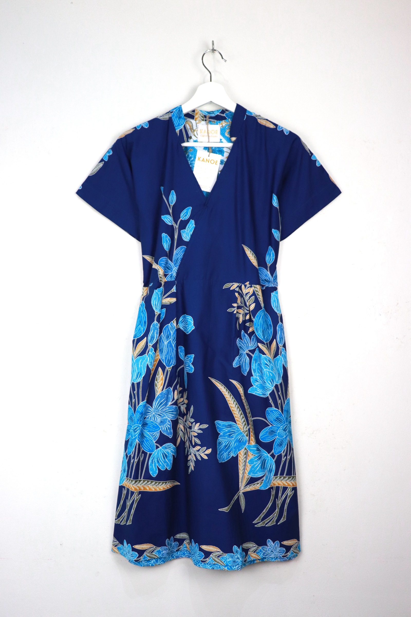Kimono Wrap Dress w/ Mandarin Collar - Liú Lán