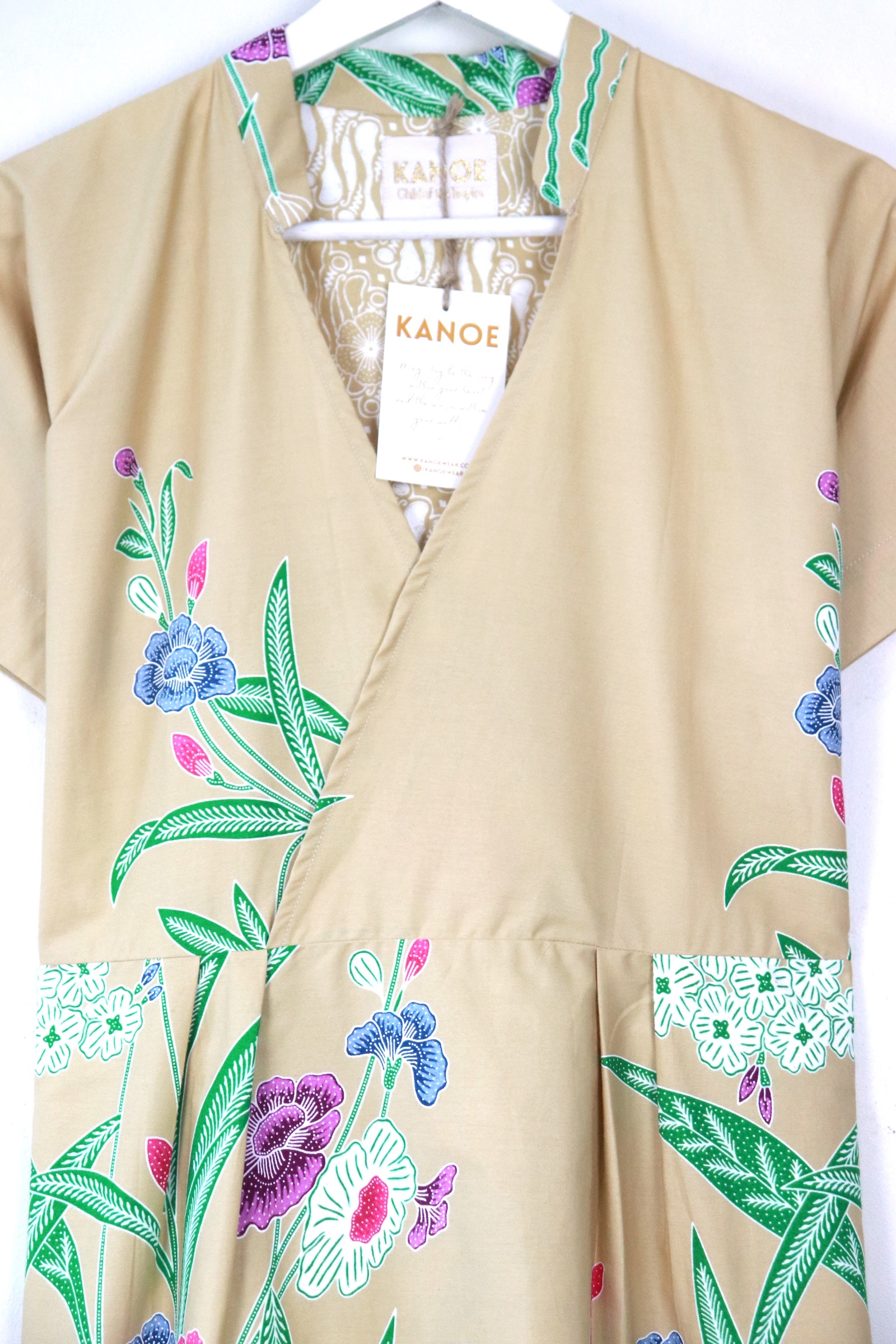 Kimono Wrap Dress w/ Mandarin Collar - Yáng Mèi