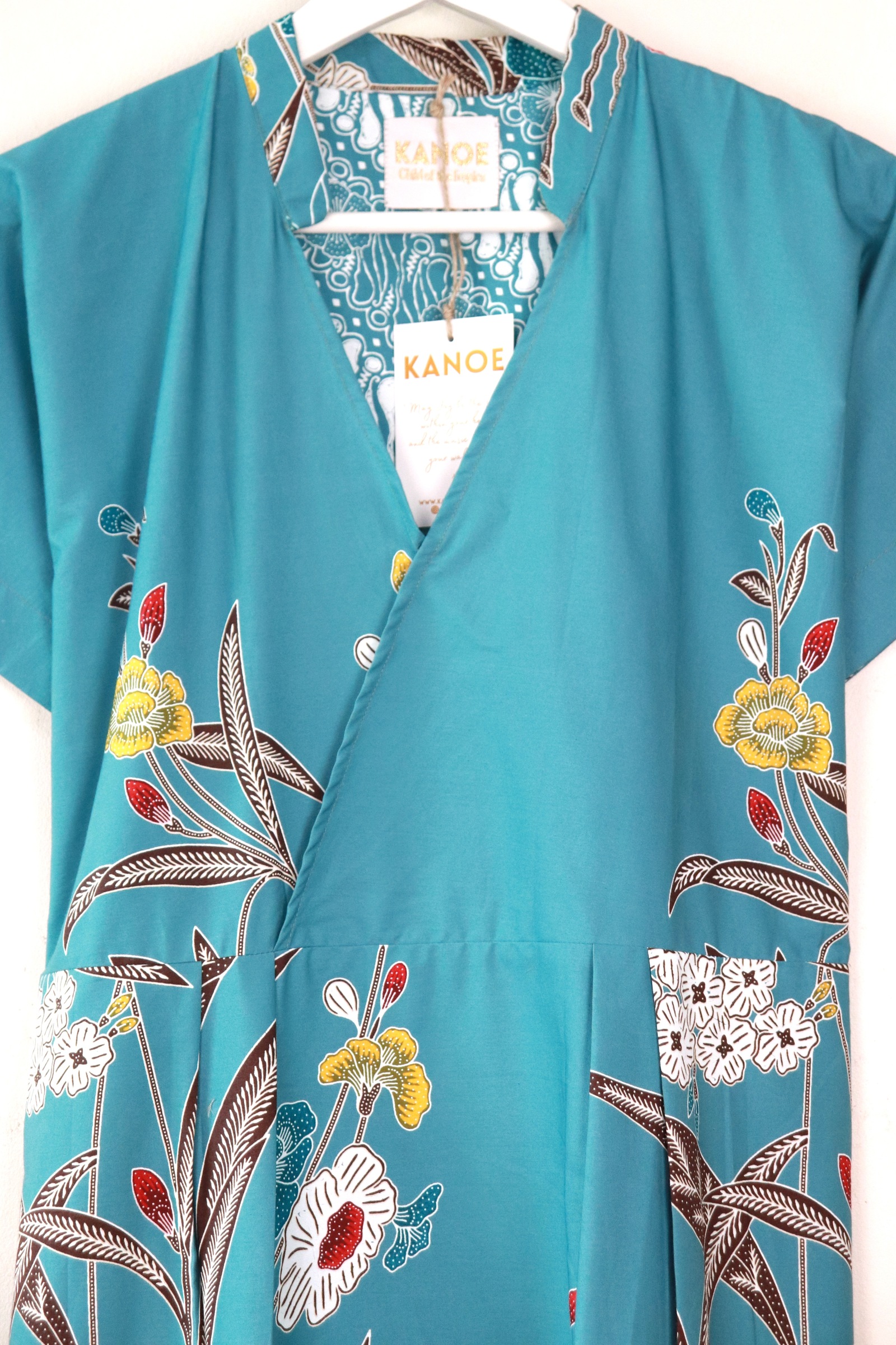 Kimono Wrap Dress w/ Mandarin Collar - Lán Xiá