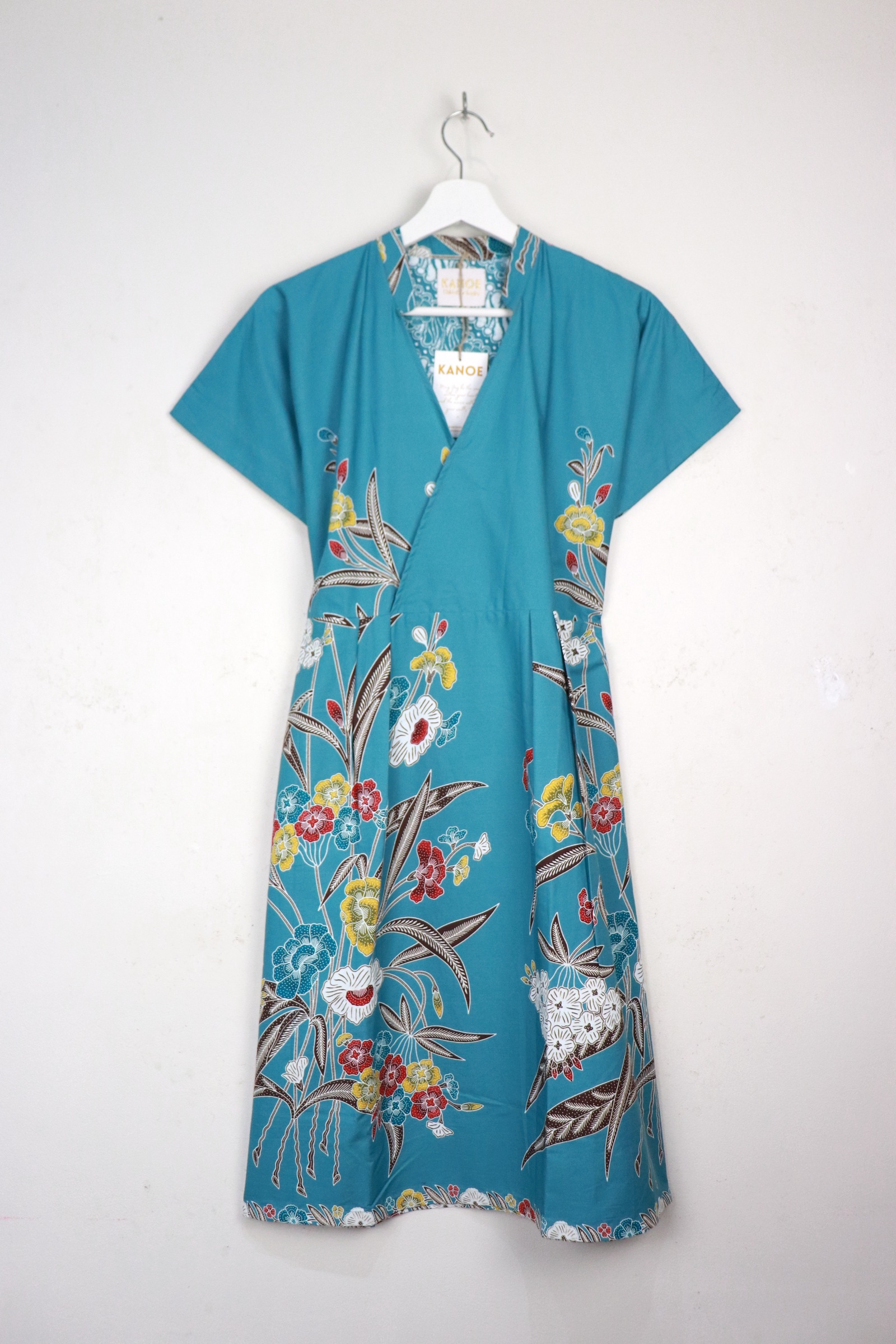 Kimono Wrap Dress w/ Mandarin Collar - Lán Xiá