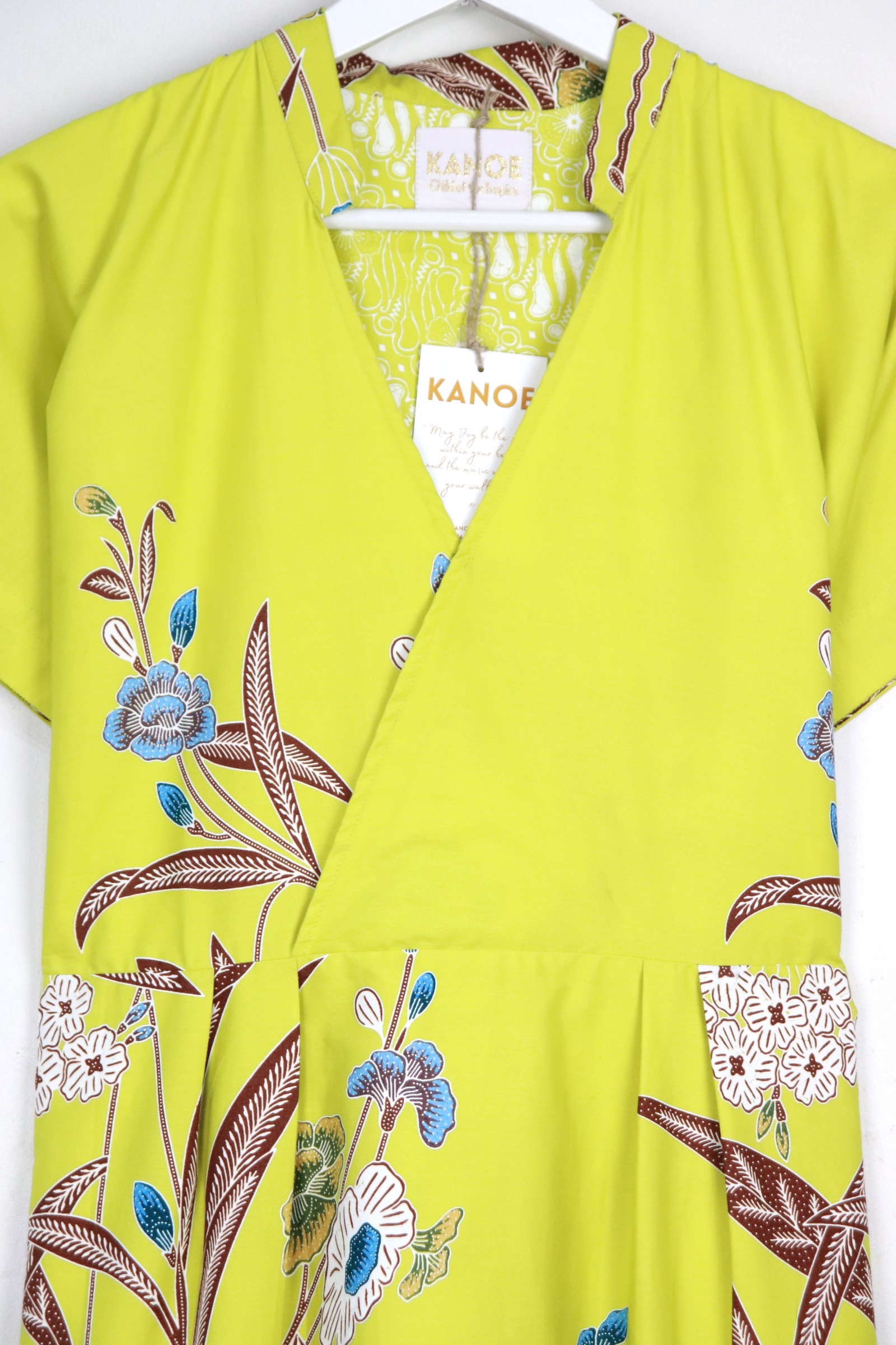 Kimono Wrap Dress w/ Mandarin Collar - Jīn Xiá