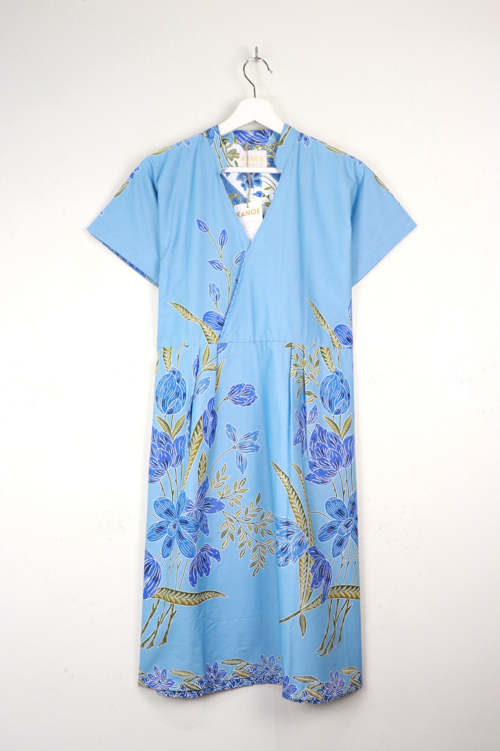  Kimono Wrap Dress w/ Mandarin Collar - Qīng Yáo