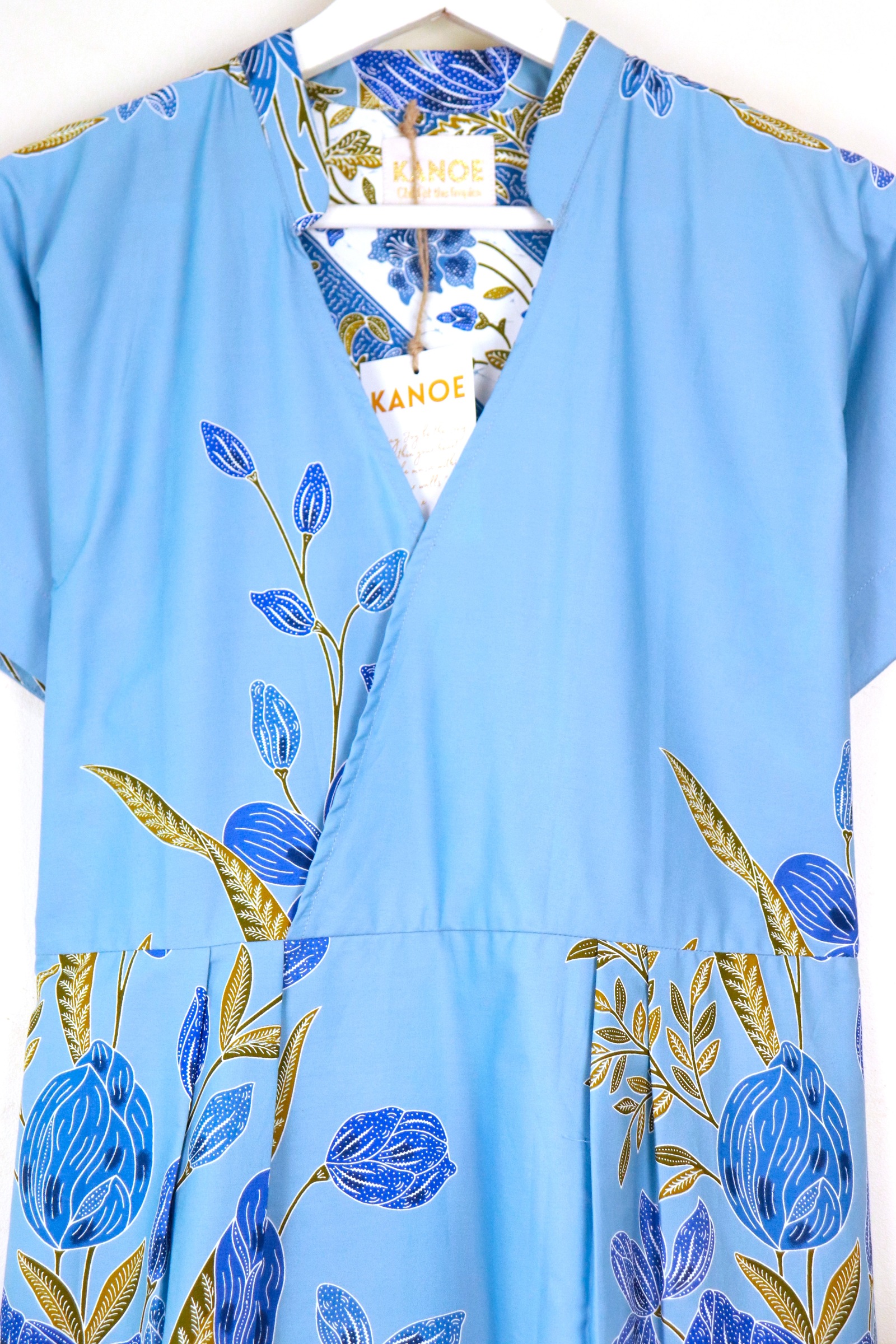  Kimono Wrap Dress w/ Mandarin Collar - Qīng Yáo