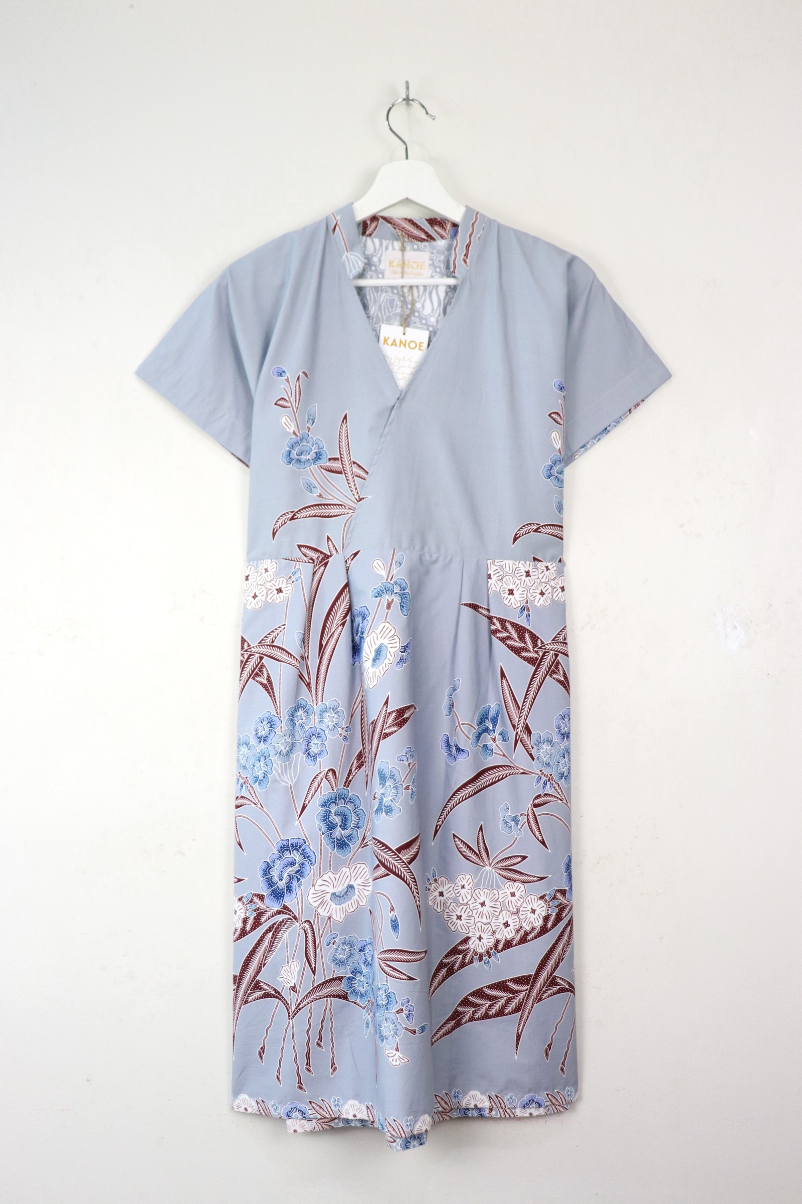 Kimono Wrap Dress w/ Mandarin Collar - Lán Tíng