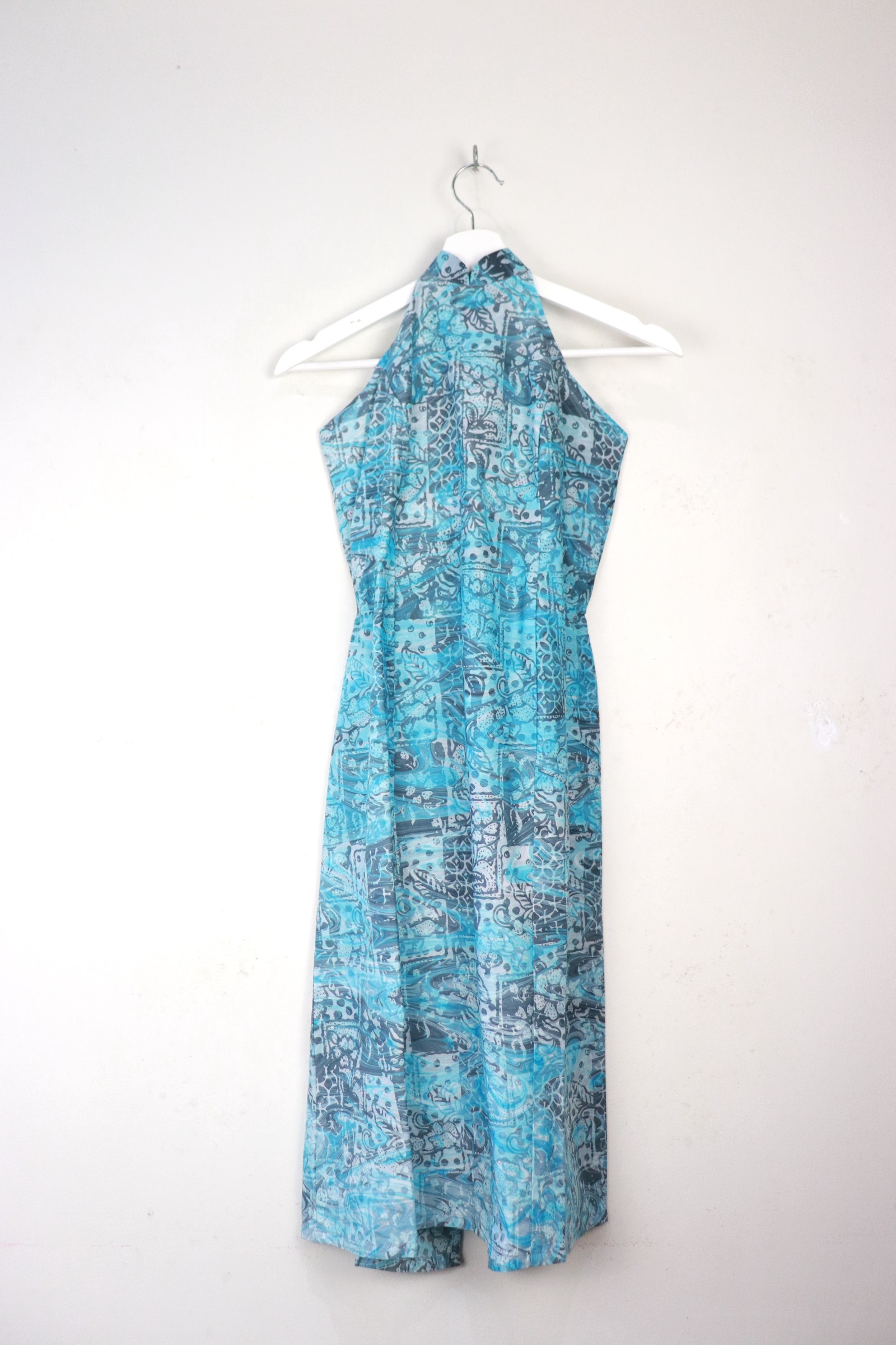 Halter Batik Dress - Periwinkle Zhu [ HandMade ]