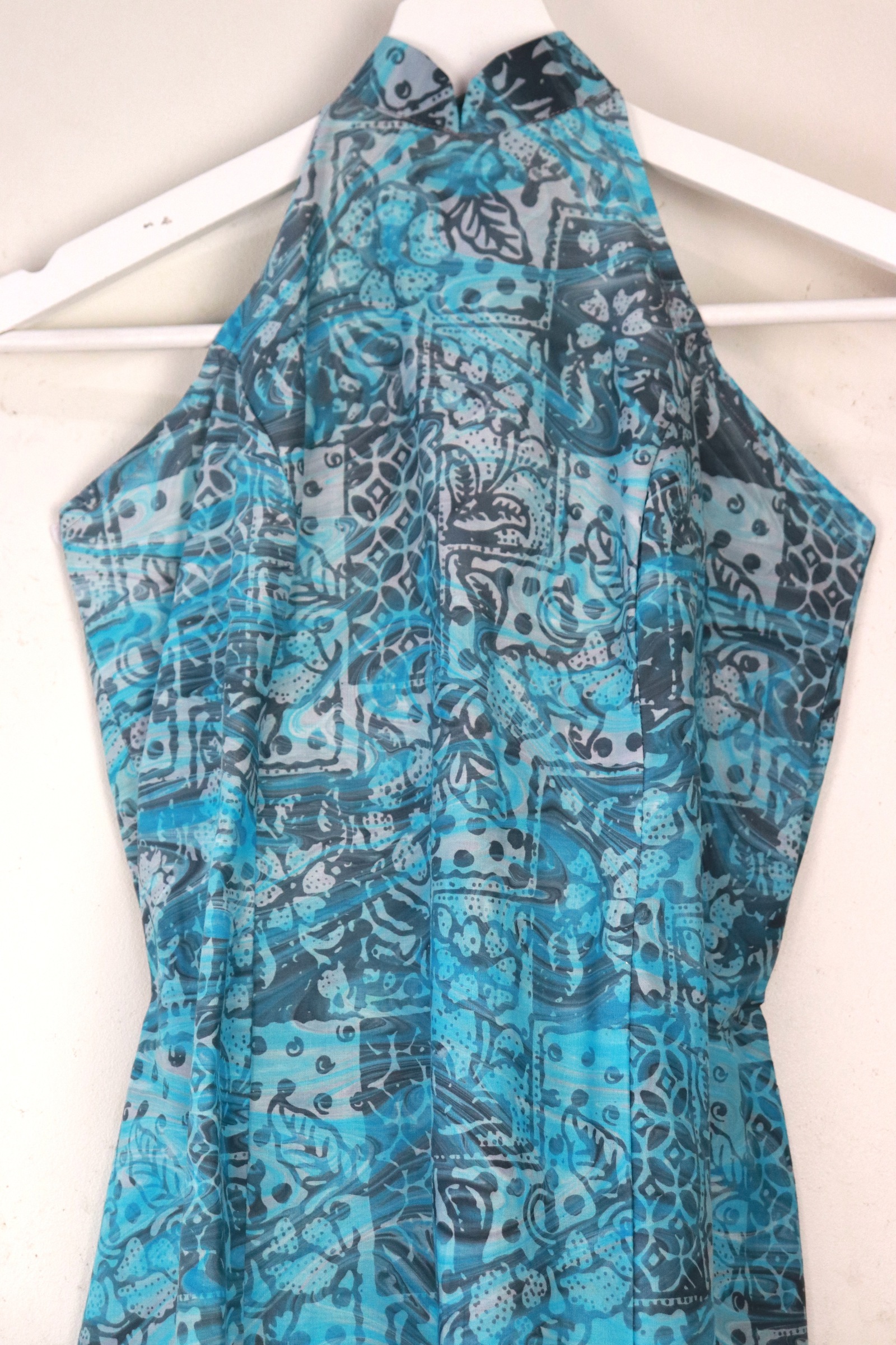 Halter Batik Dress - Periwinkle Zhu [ HandMade ]
