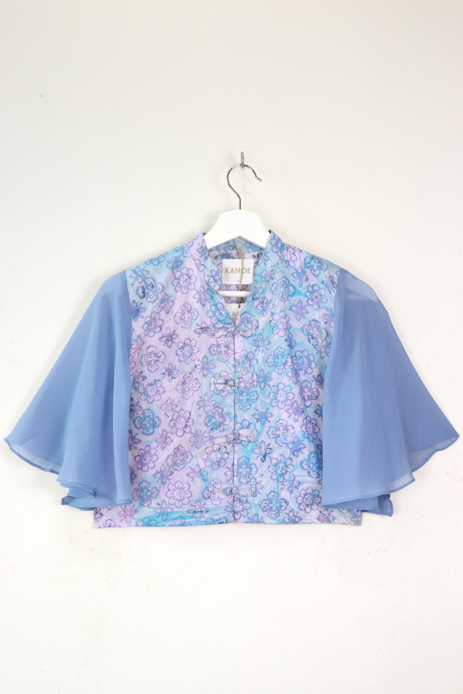 Sheer Sleeve Batik Top - Zi Mei [ Handmade ] [ M ]