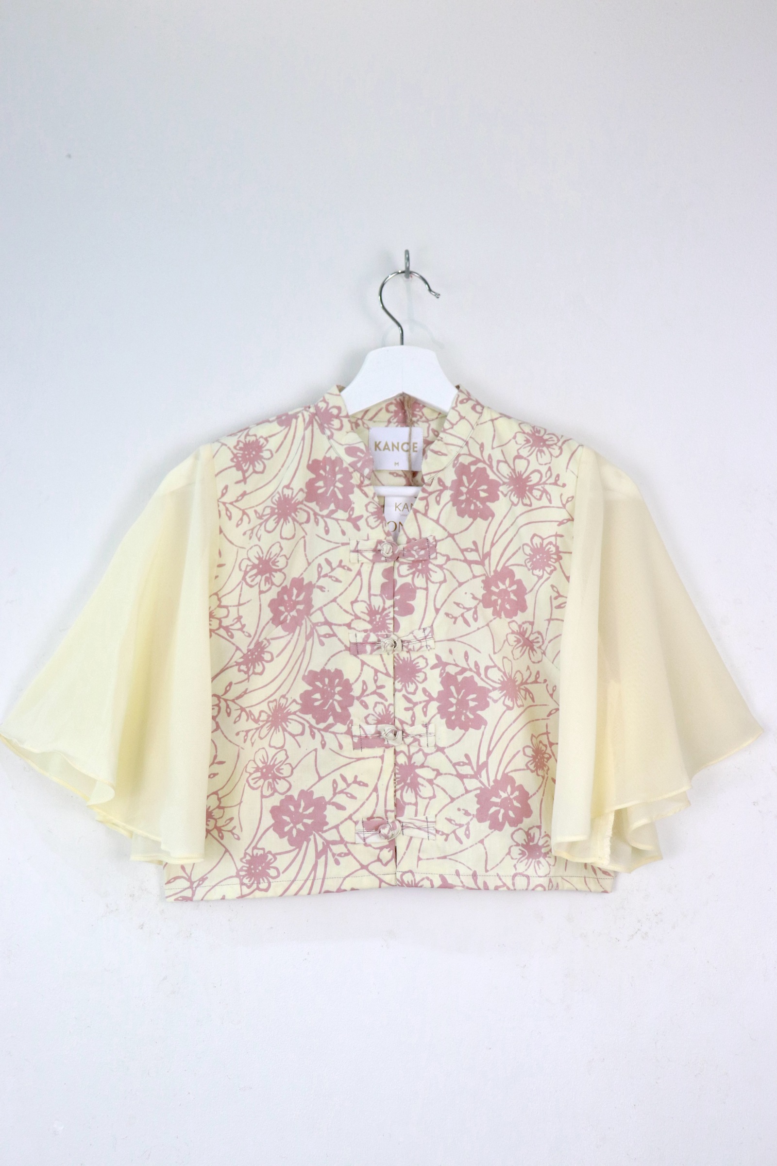 Sheer Sleeve Batik Top - Ming Ying [ Handmade ] [ M ]