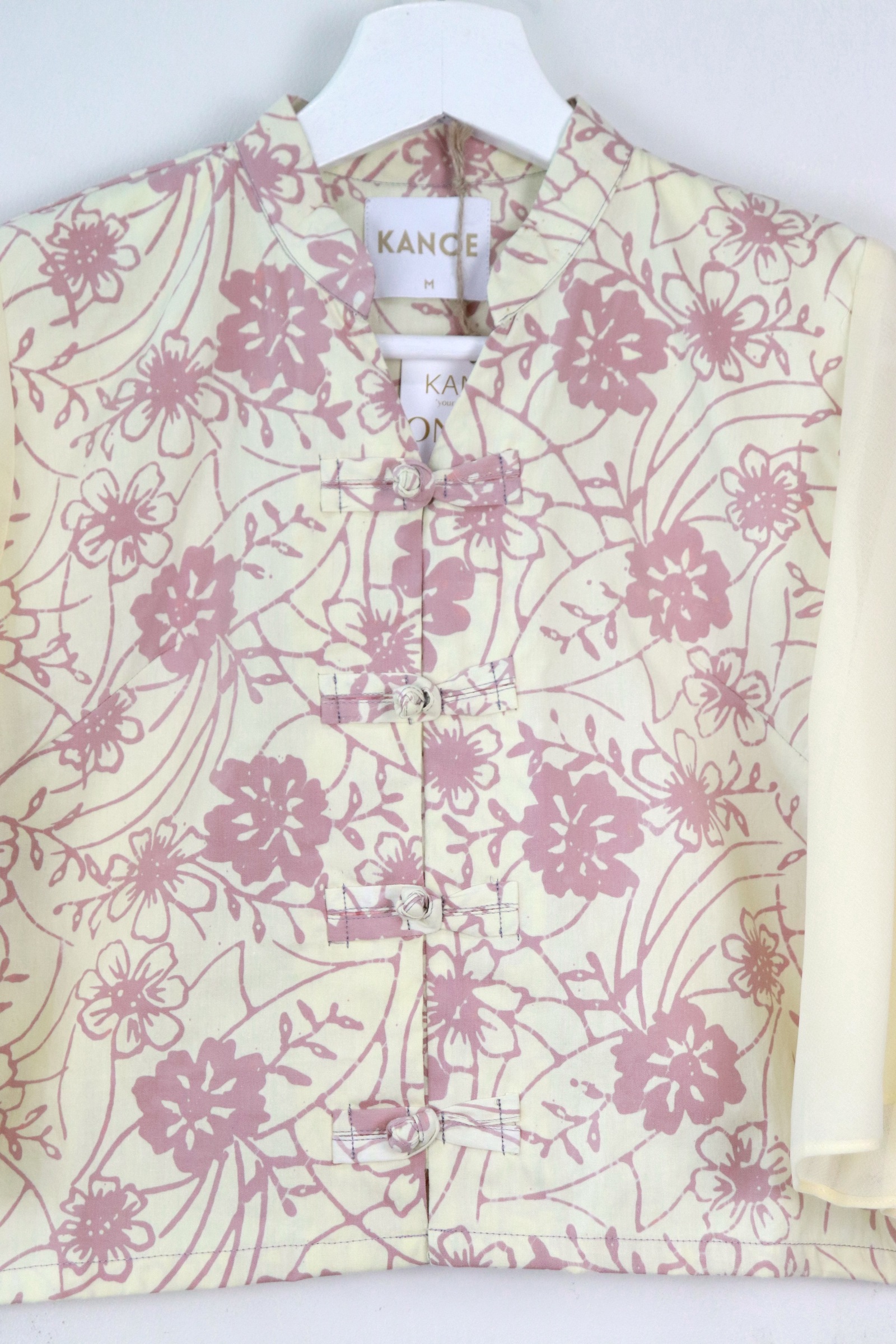Sheer Sleeve Batik Top - Ming Ying [ Handmade ] [ M ]