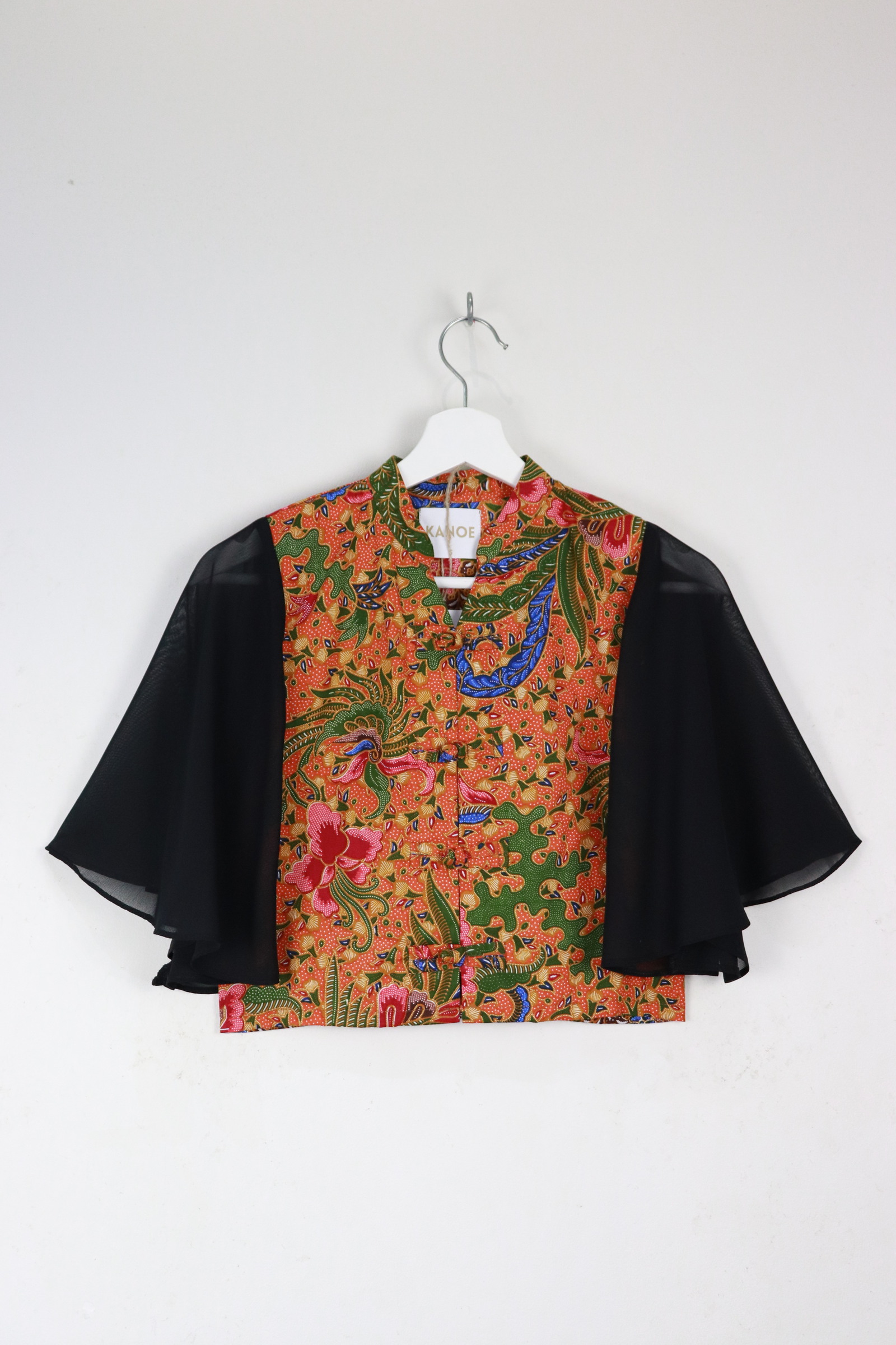 Sheer Sleeve Batik Top - Chun Hui