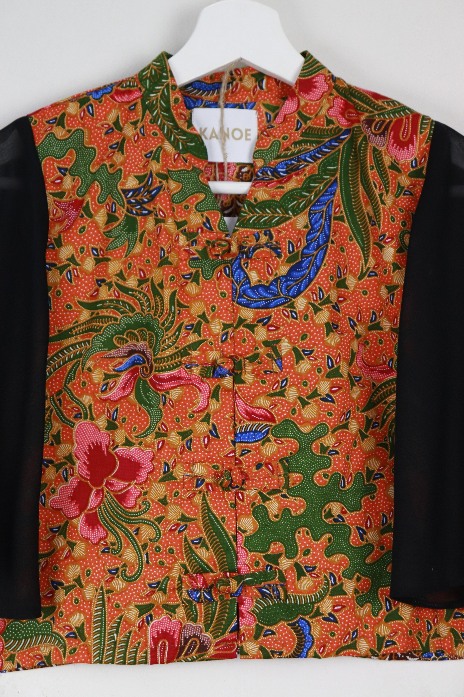 Sheer Sleeve Batik Top - Chun Hui