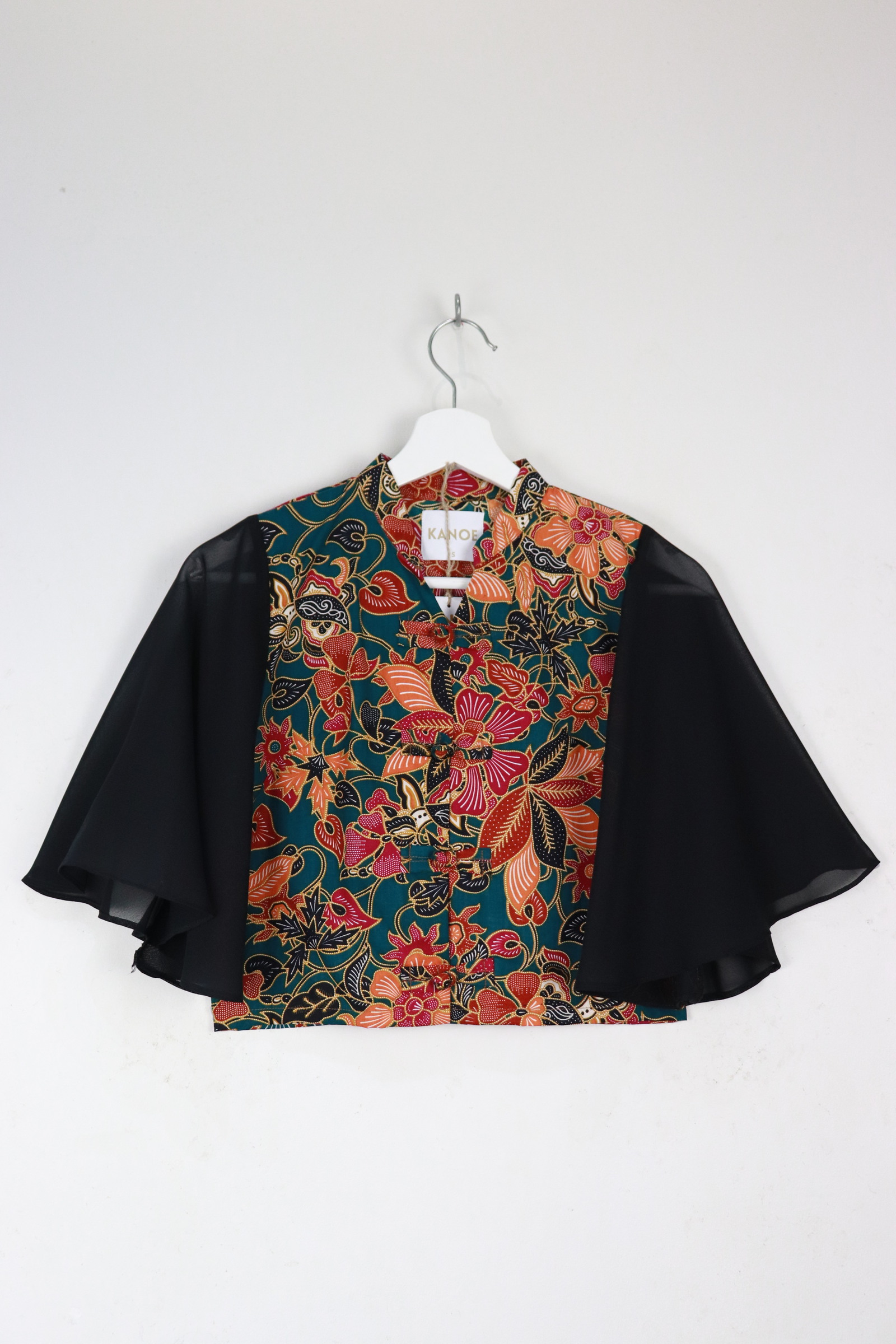 Sheer Sleeve Batik Top - Zhang Ling [ S ]